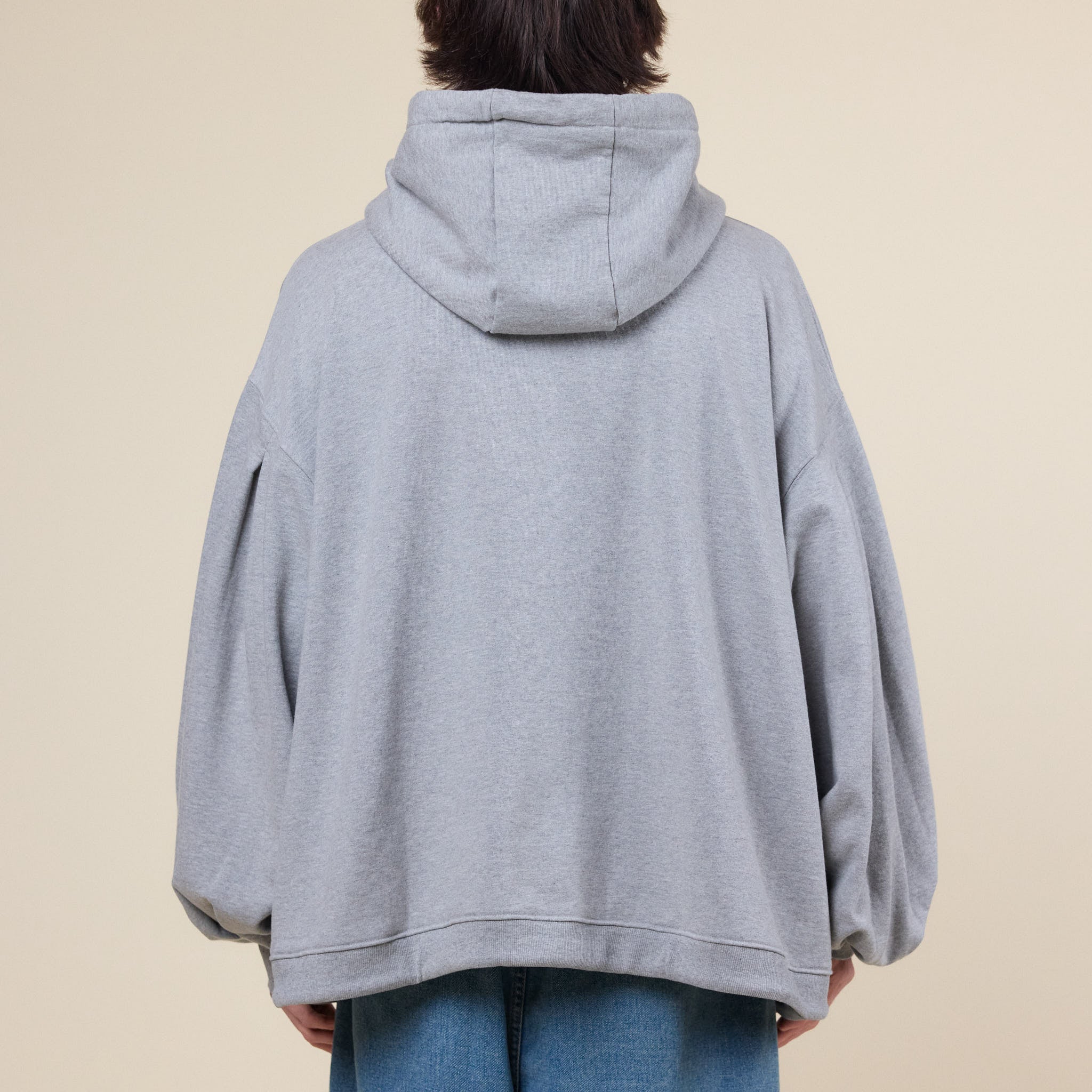 Anglan - Double Valley Hoodie - Melange Grey