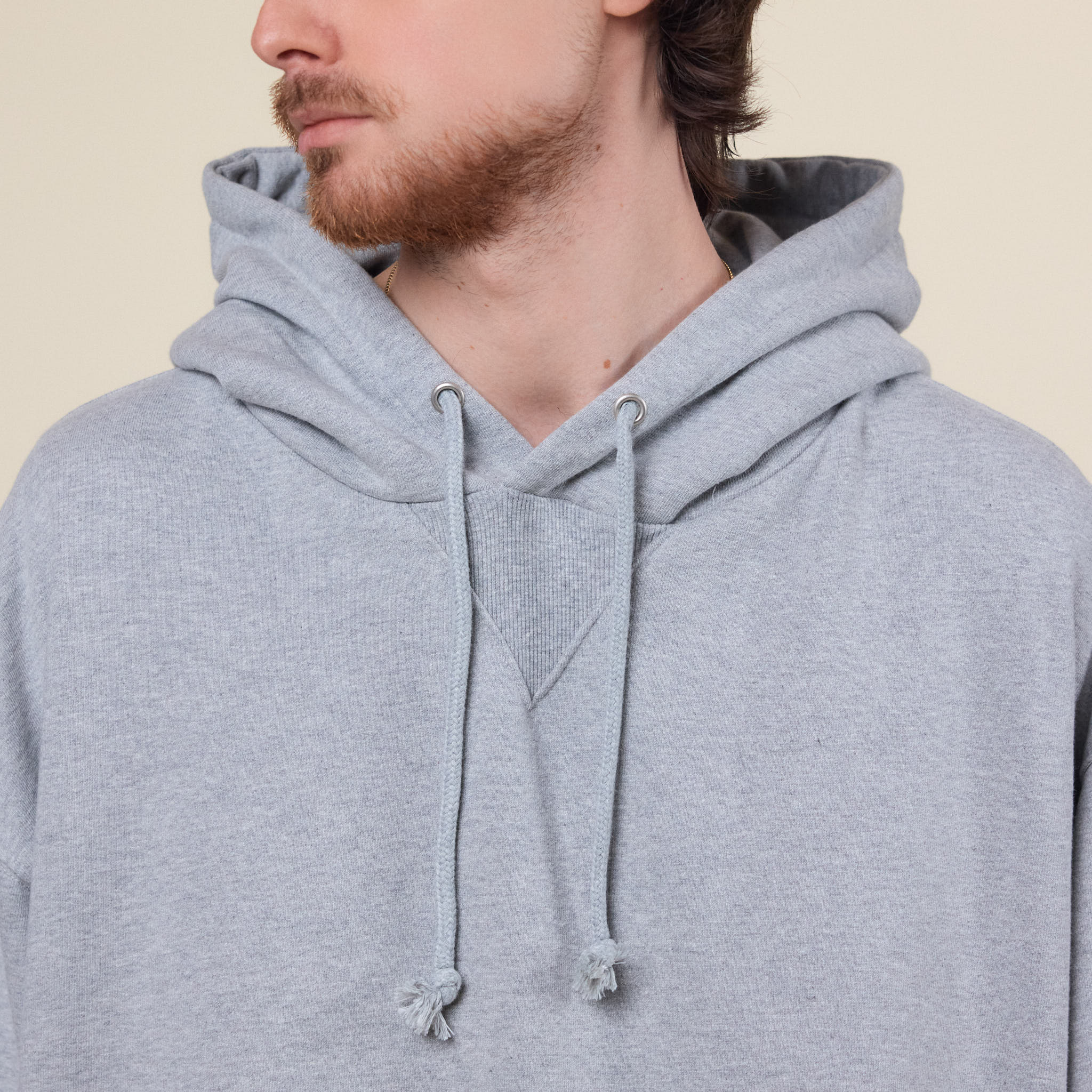 Anglan - Double Valley Hoodie - Melange Grey