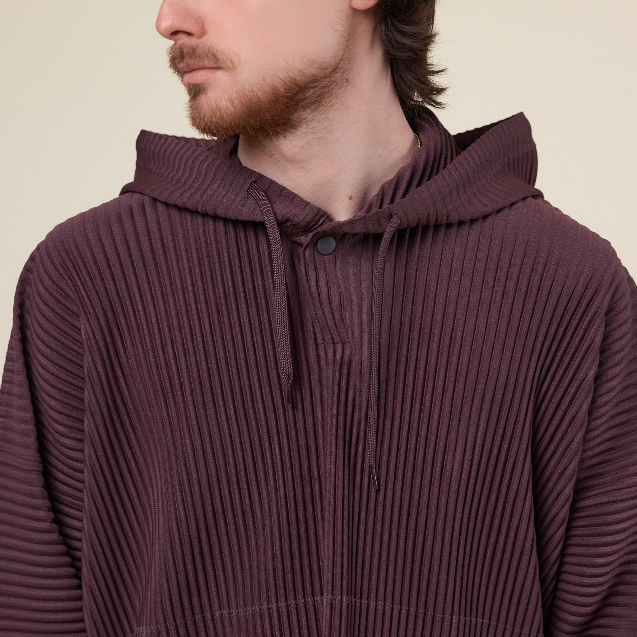 Homme Plissé Issey Miyake - Monthly Colours Pleated Hoodie - Edge Brown