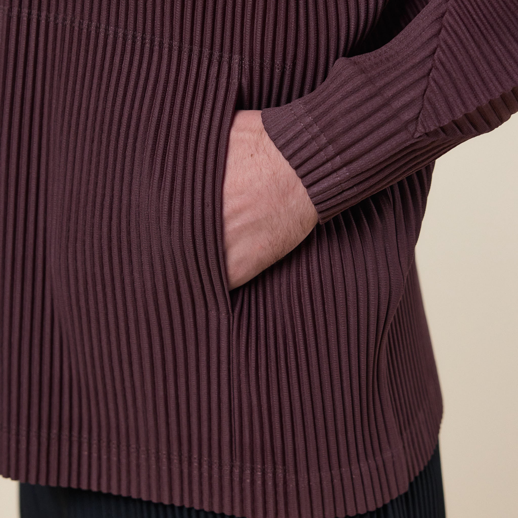 Homme Plissé Issey Miyake - Monthly Colours Pleated Hoodie - Edge Brown