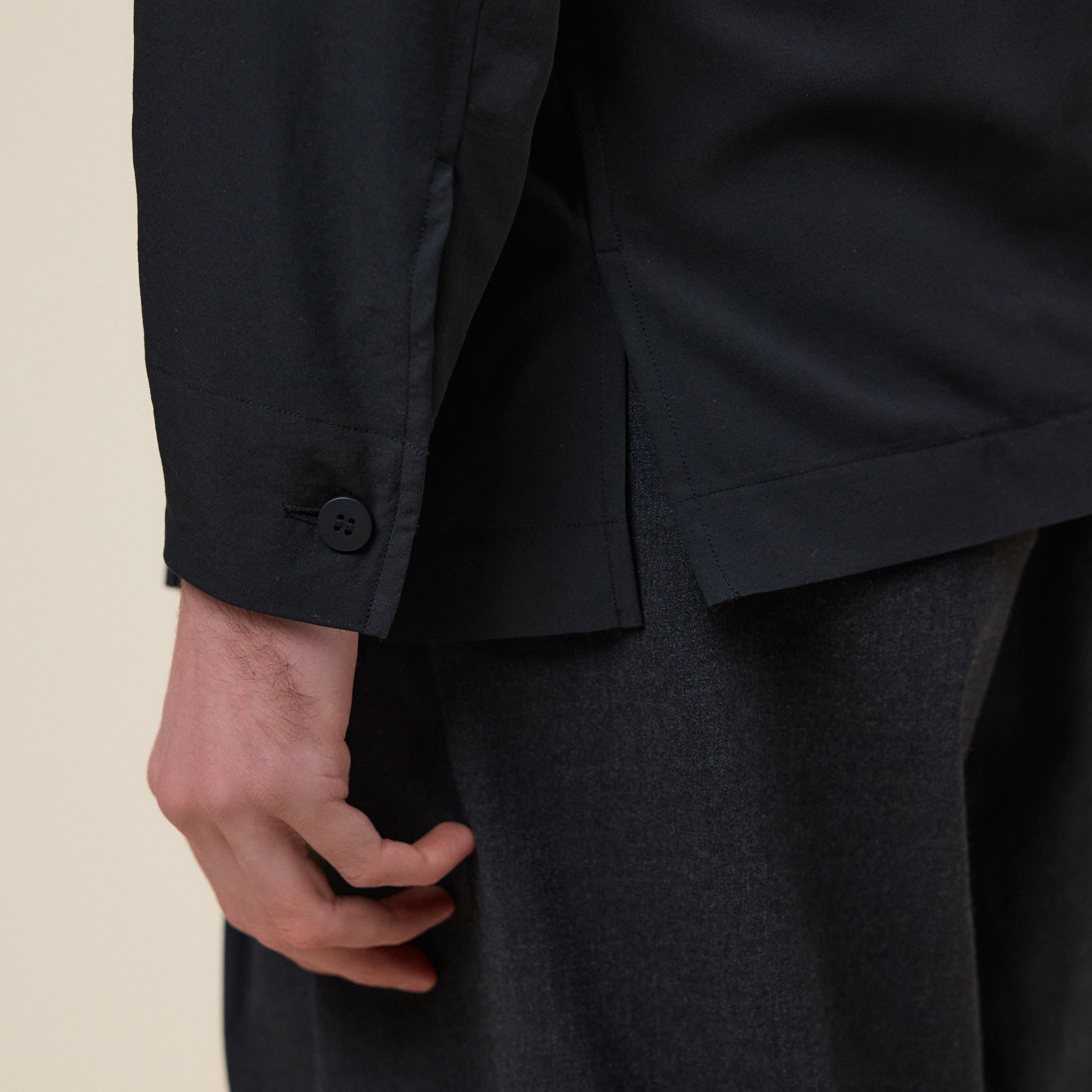 IM MEN - Pleats Shirt - Black