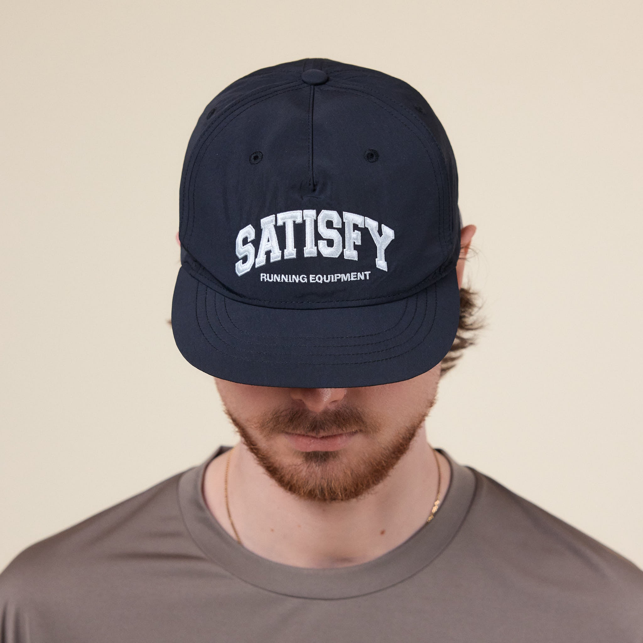 Satisfy Running - FliteSilk™ 5 Panel Pinch Running Cap - Black