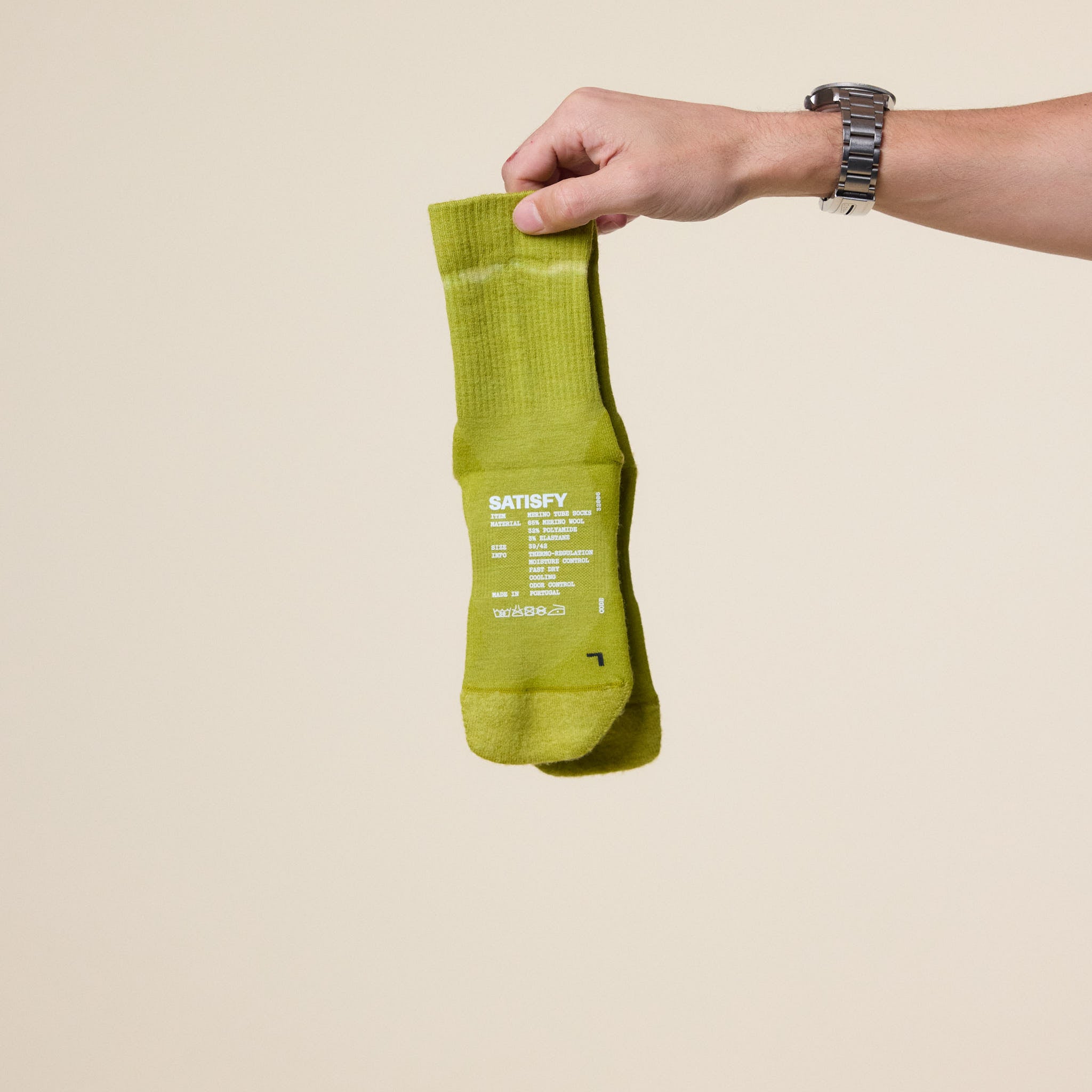 Satisfy Running - Merino Nylon Tube Socks - Grenoble Green