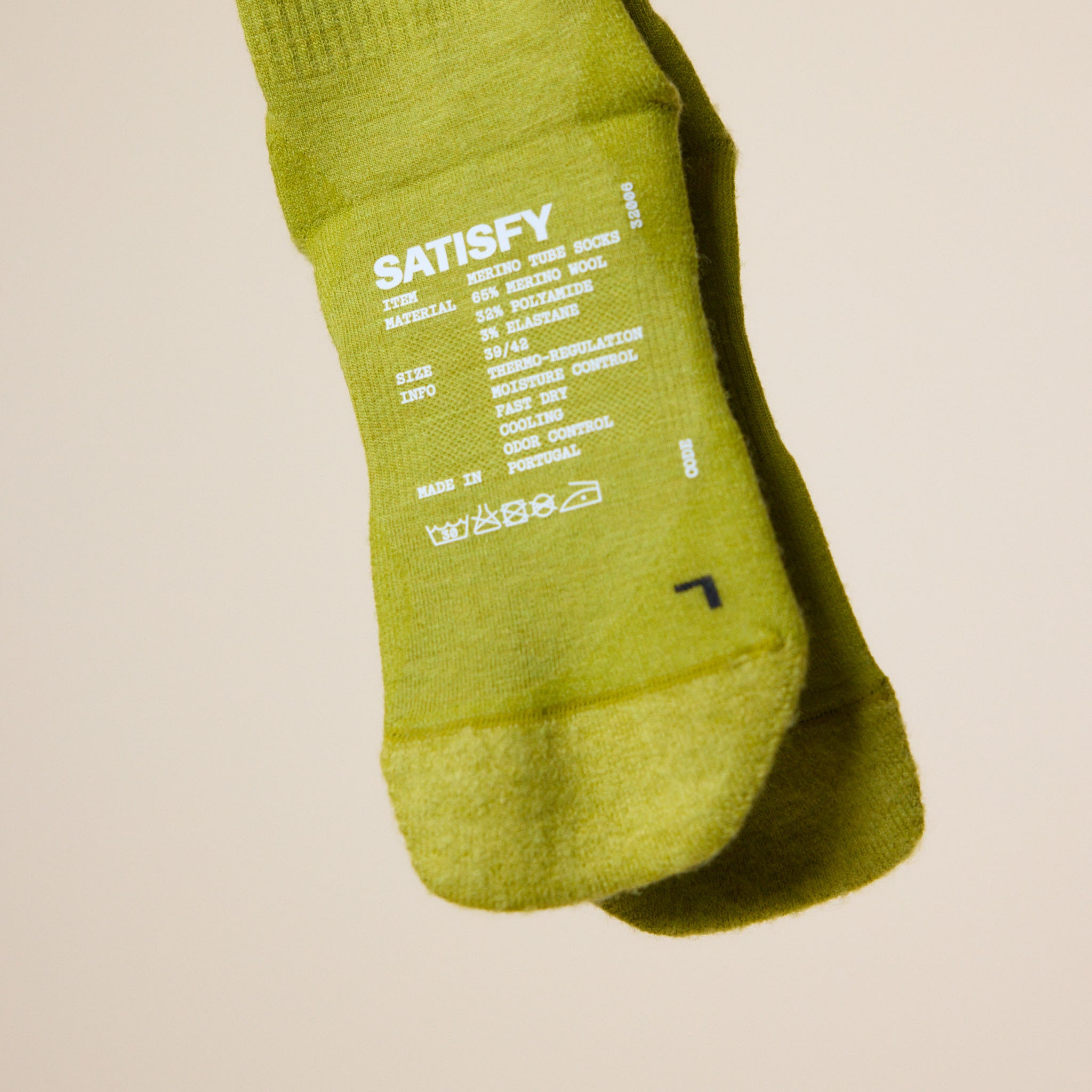 Satisfy Running - Merino Nylon Tube Socks - Grenoble Green