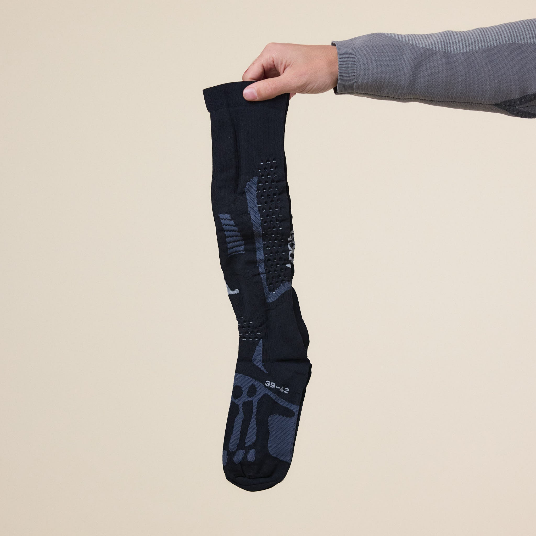 Roa Hiking - Bones Logo Q-Skin Technical Socks - Black