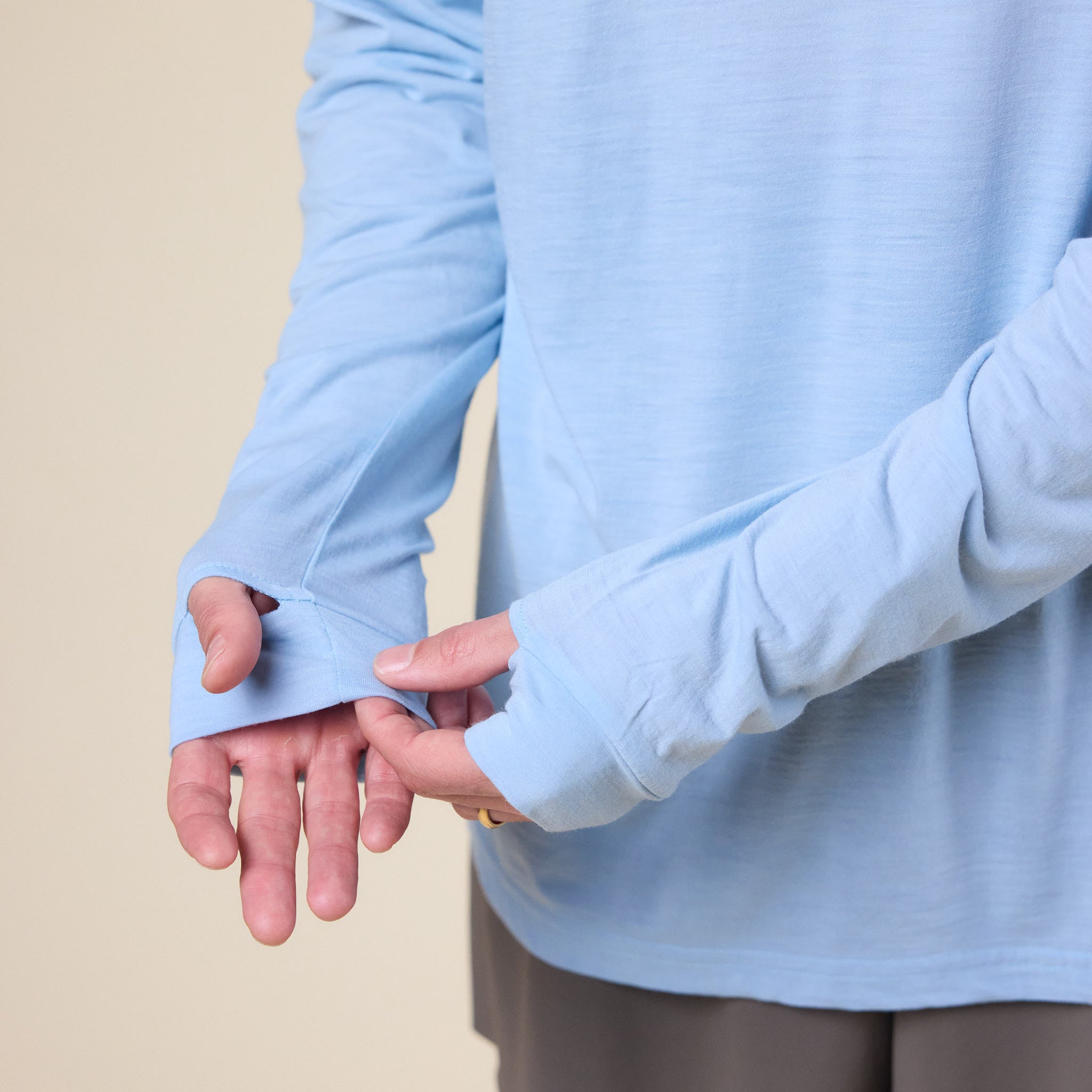 Gnuhr - Creeper Crew Merino Sweater - Blue Fog