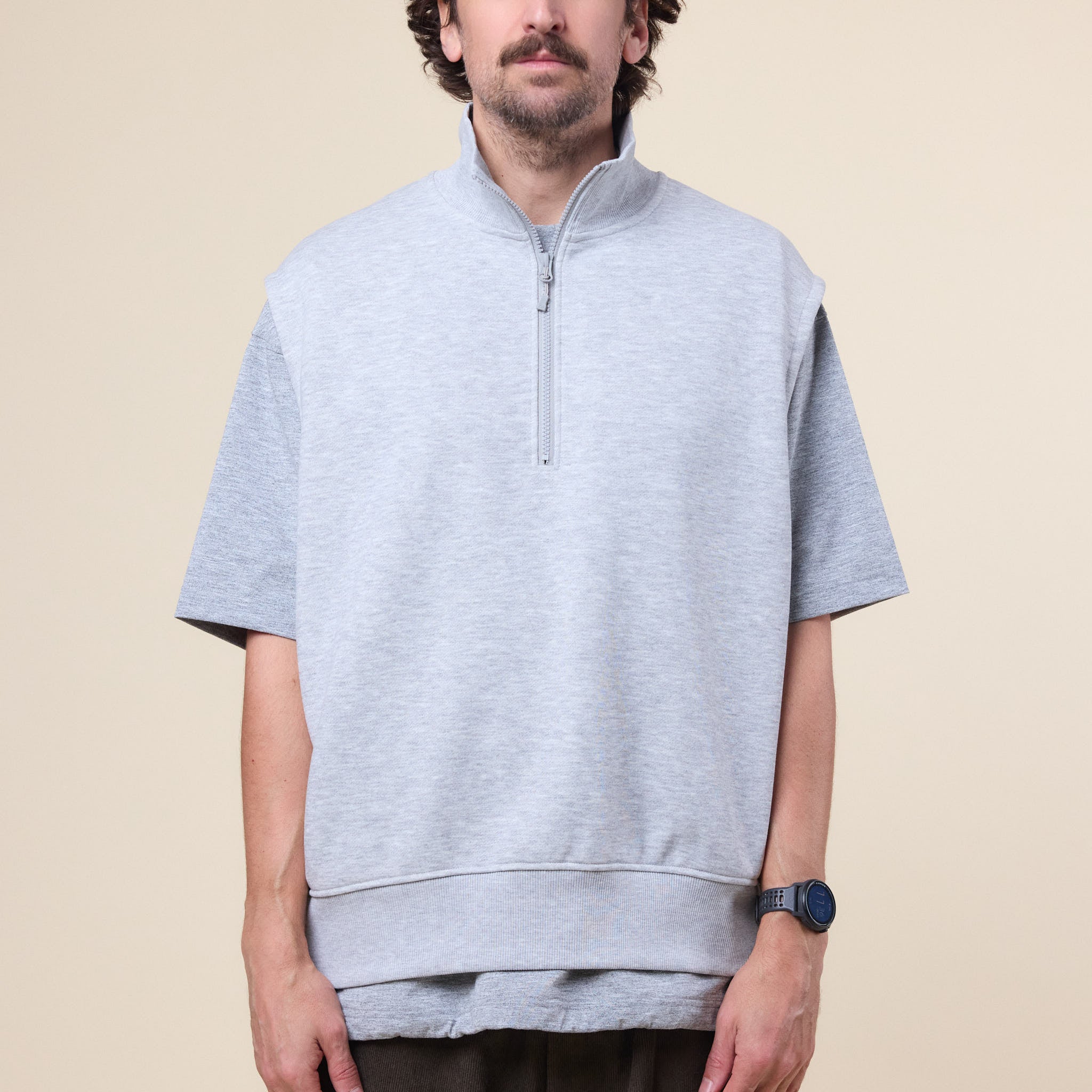 DAIWA Pier 39 - Tech Sweat Zip Vest Pullover - Heather Grey