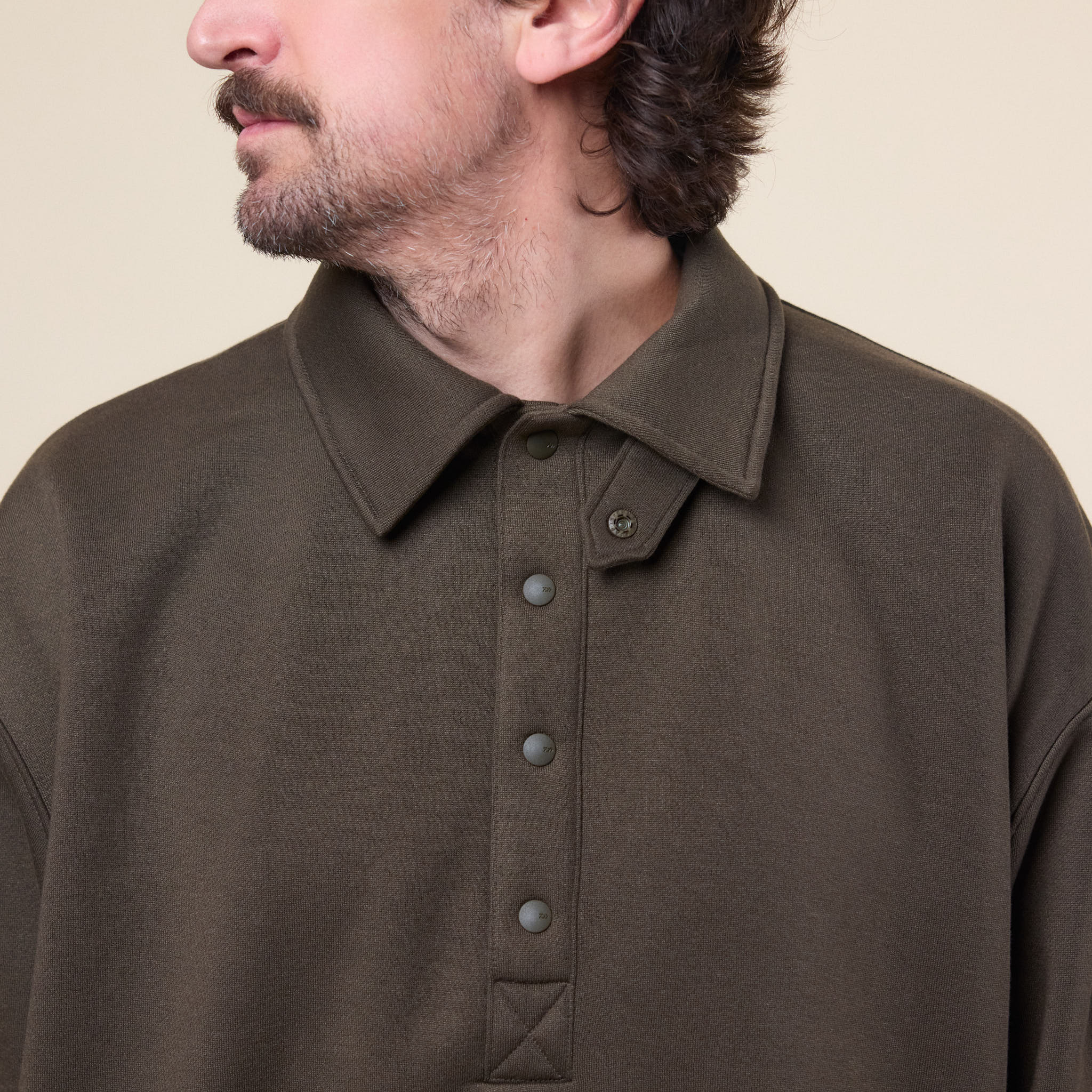 DAIWA Pier 39 - Tech Sweat Snap Pullover - Brown Khaki
