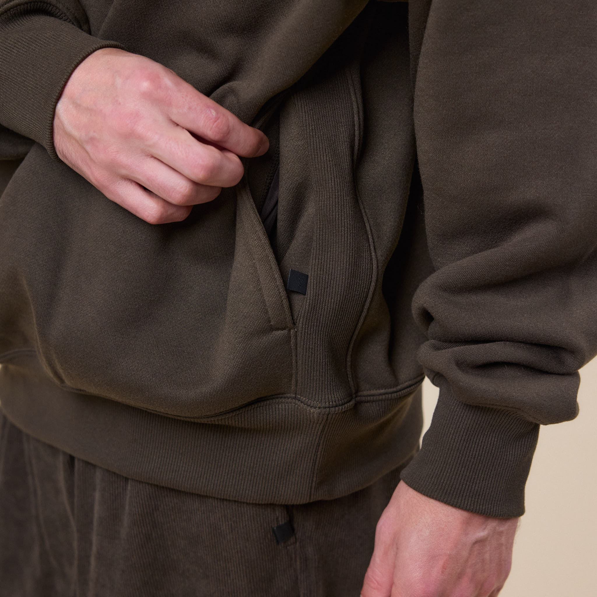 DAIWA Pier 39 - Tech Sweat Snap Pullover - Brown Khaki