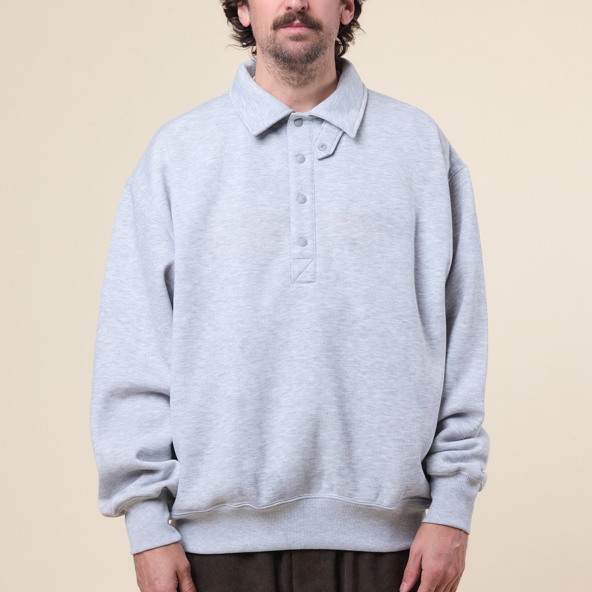 DAIWA Pier 39 - Tech Sweat Snap Pullover - Heather Grey