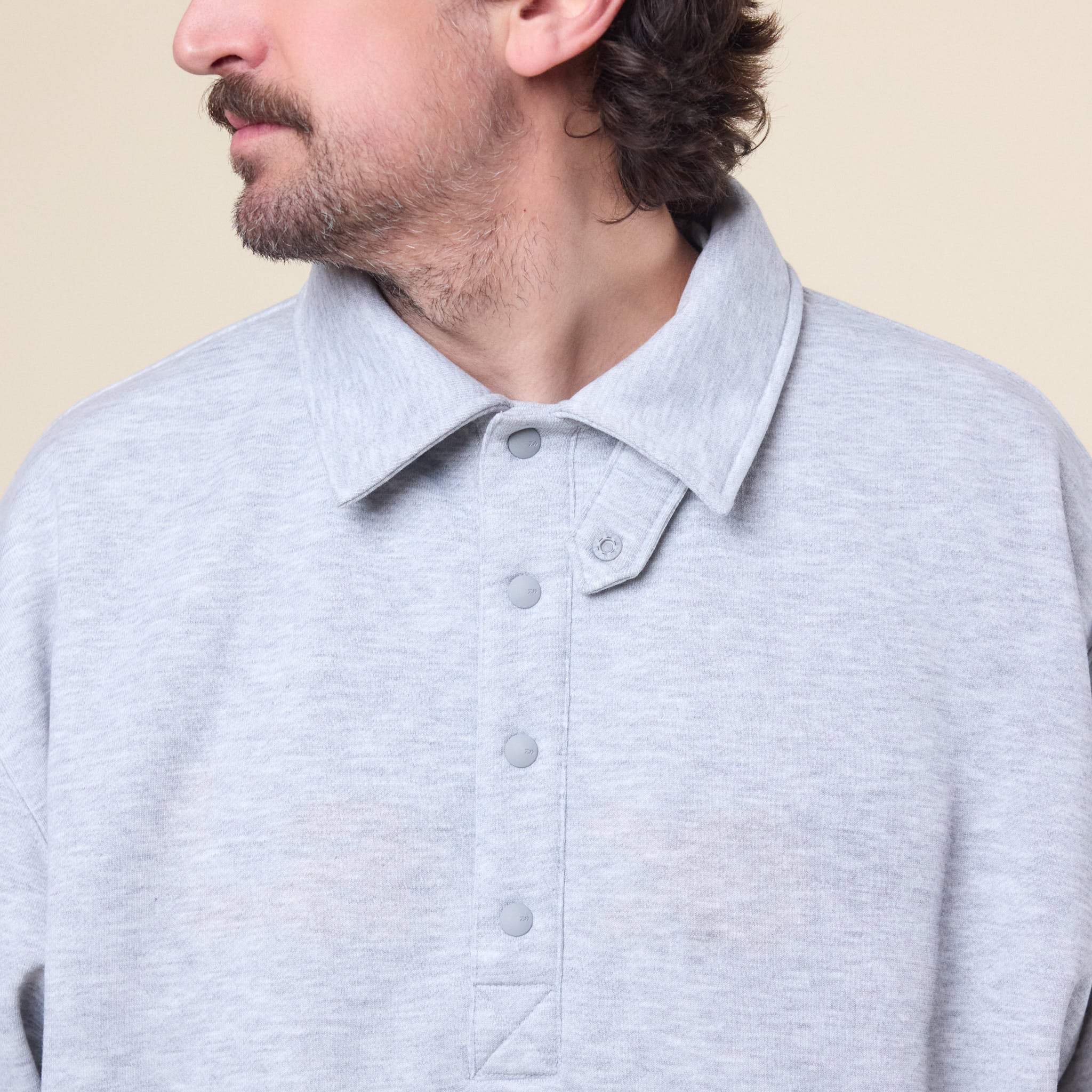 DAIWA Pier 39 - Tech Sweat Snap Pullover - Heather Grey