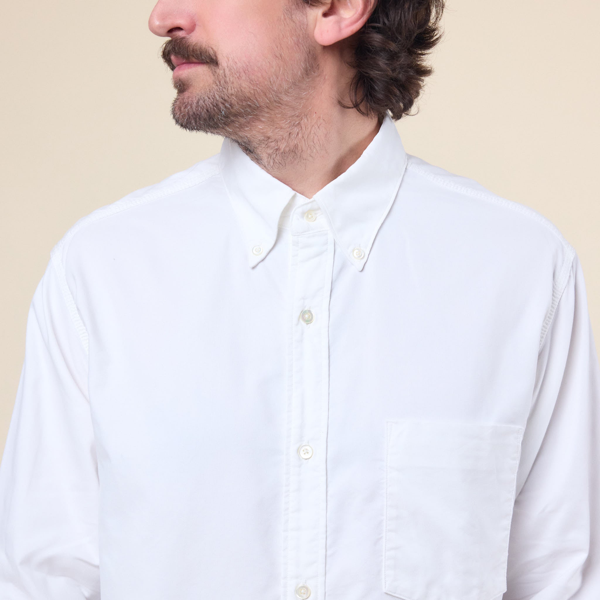 Nanamica - Button Down Wind Shirt - White