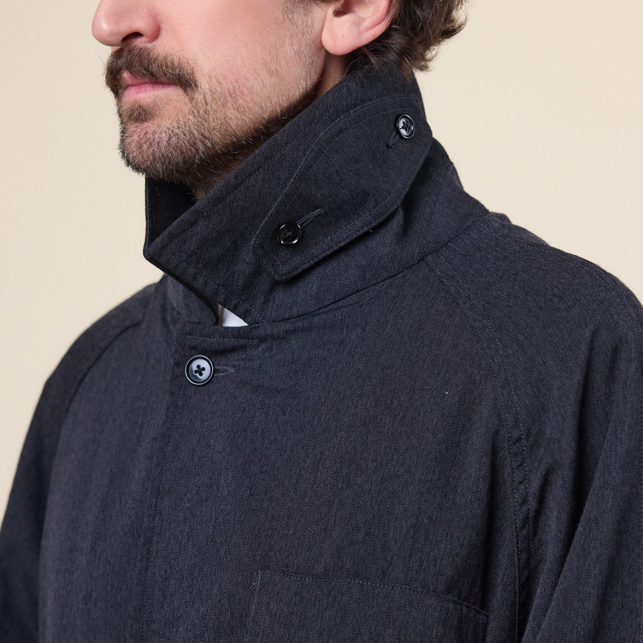 Nanamica - Gore-Tex Windstopper Single Breasted Coat - Charcoal