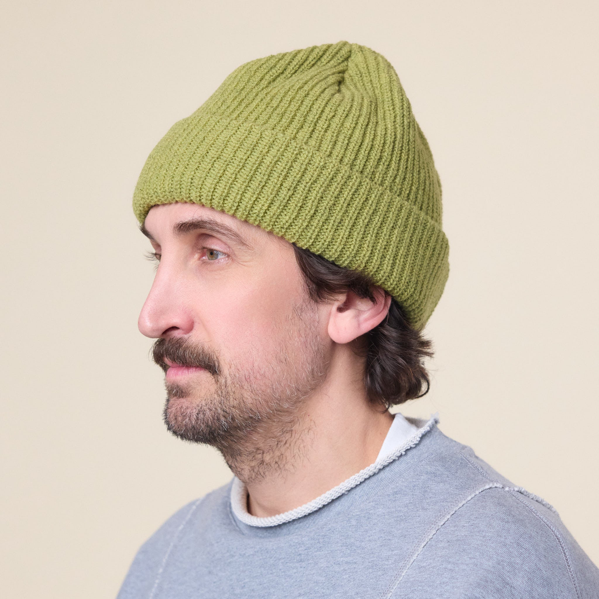 Found Feather - Oversized Watch Cap - Pistachio