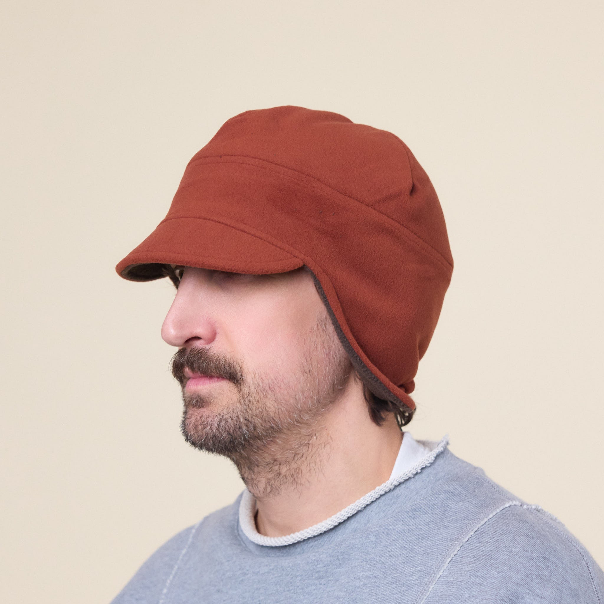 San San Gear - Reversible Fleece Cap - Brick Red