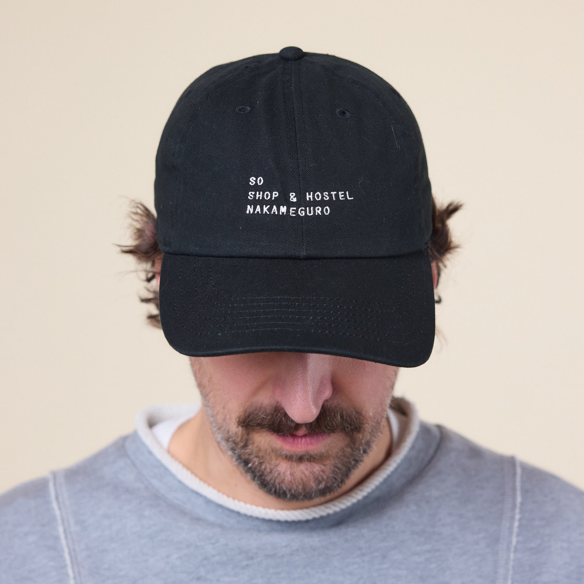 SO SHOP & HOSTEL NAKAMEGURO - Embroidered Logo Cap - Black