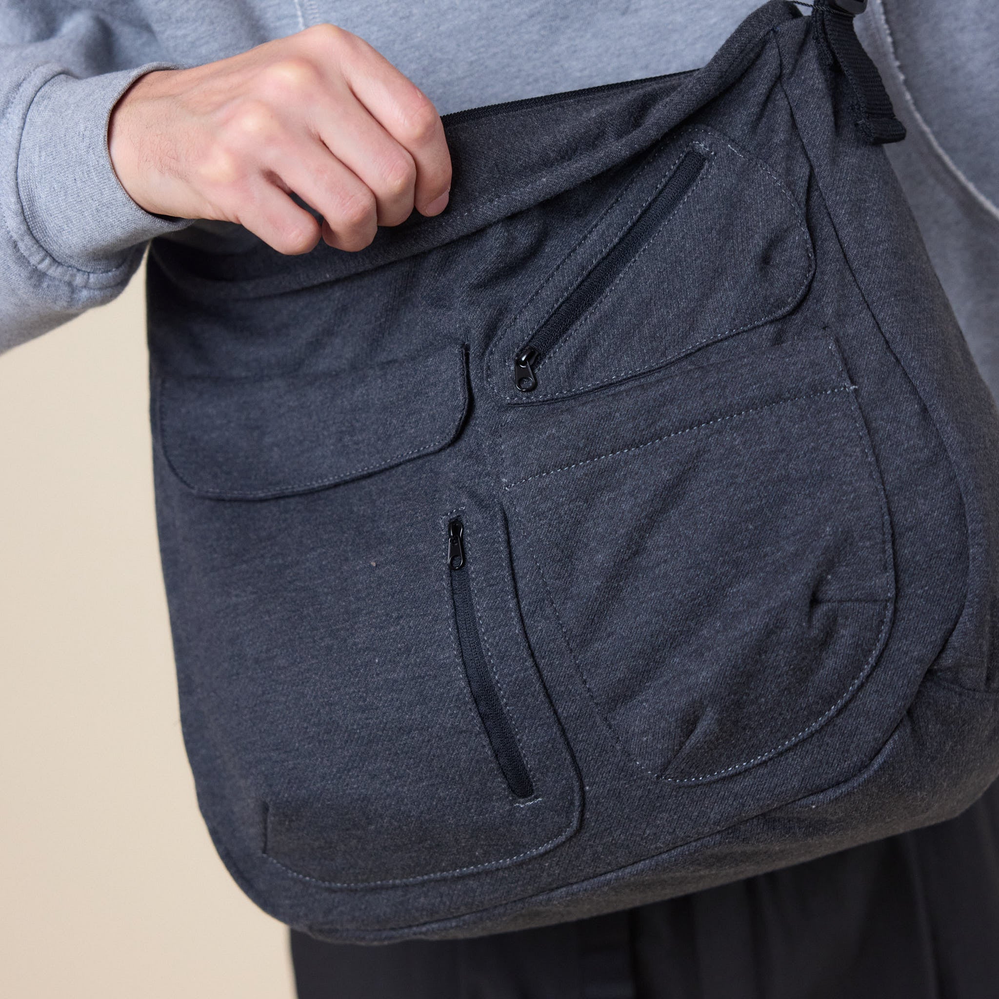 San San Gear - Wool Body Bag - Charcoal