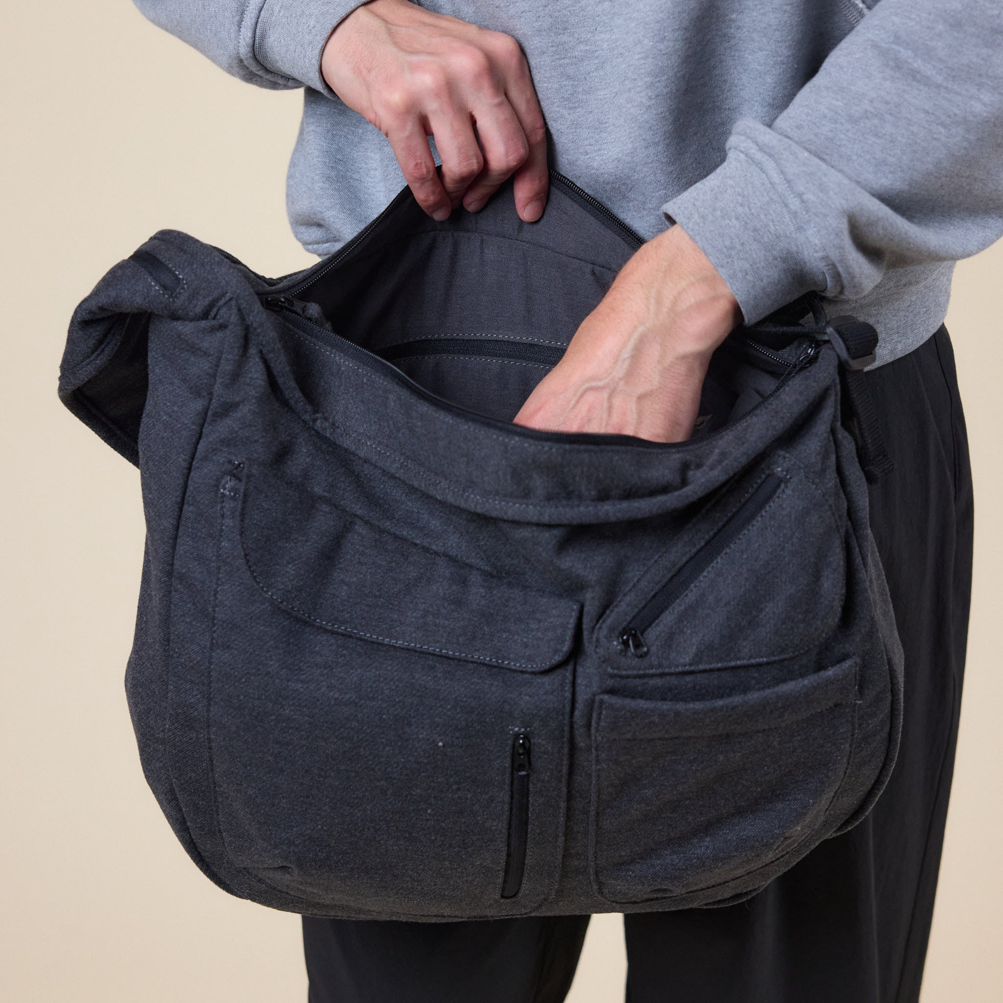 San San Gear - Wool Body Bag - Charcoal