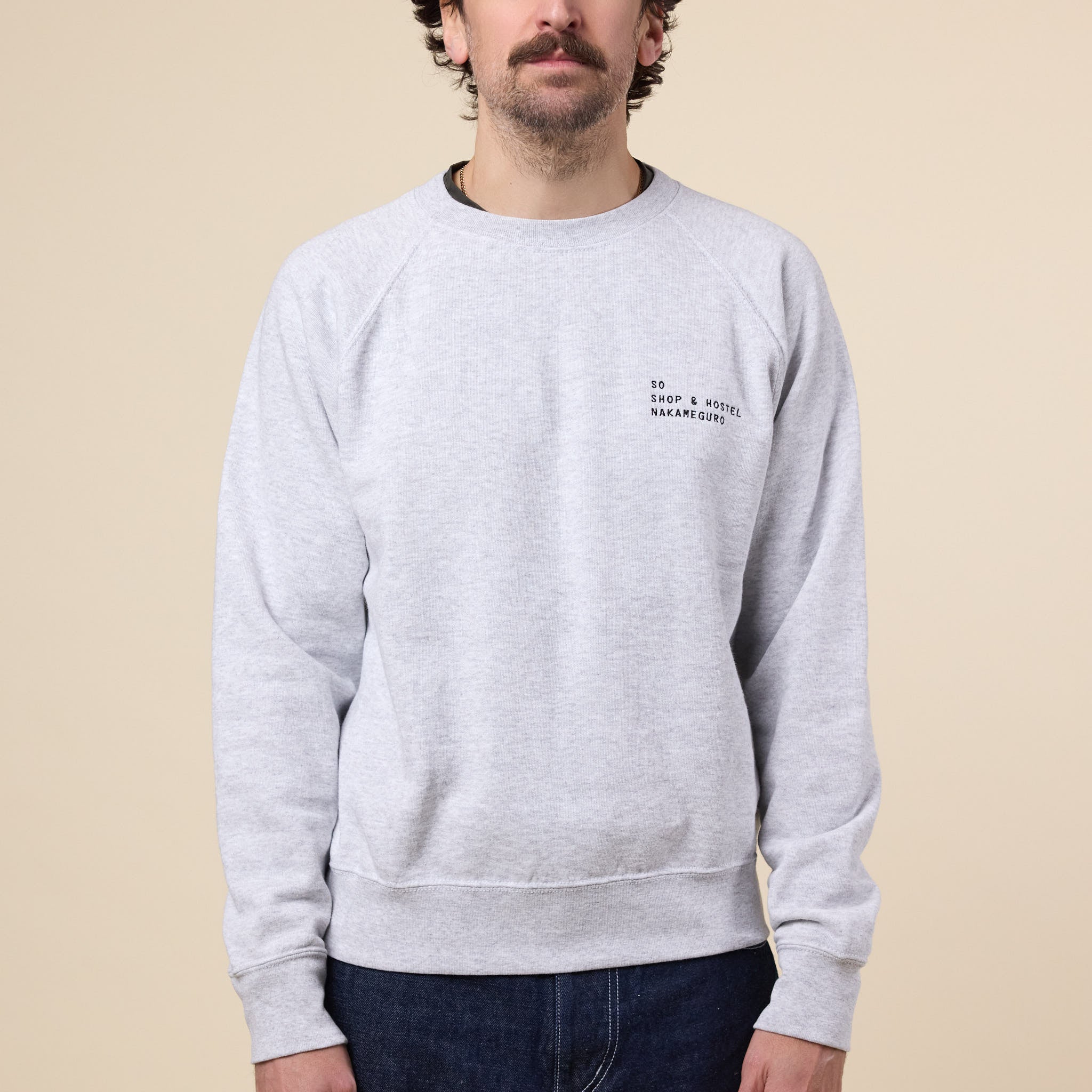 SO SHOP & HOSTEL NAKAMEGURO - Embroidered Sweatshirt - Grey