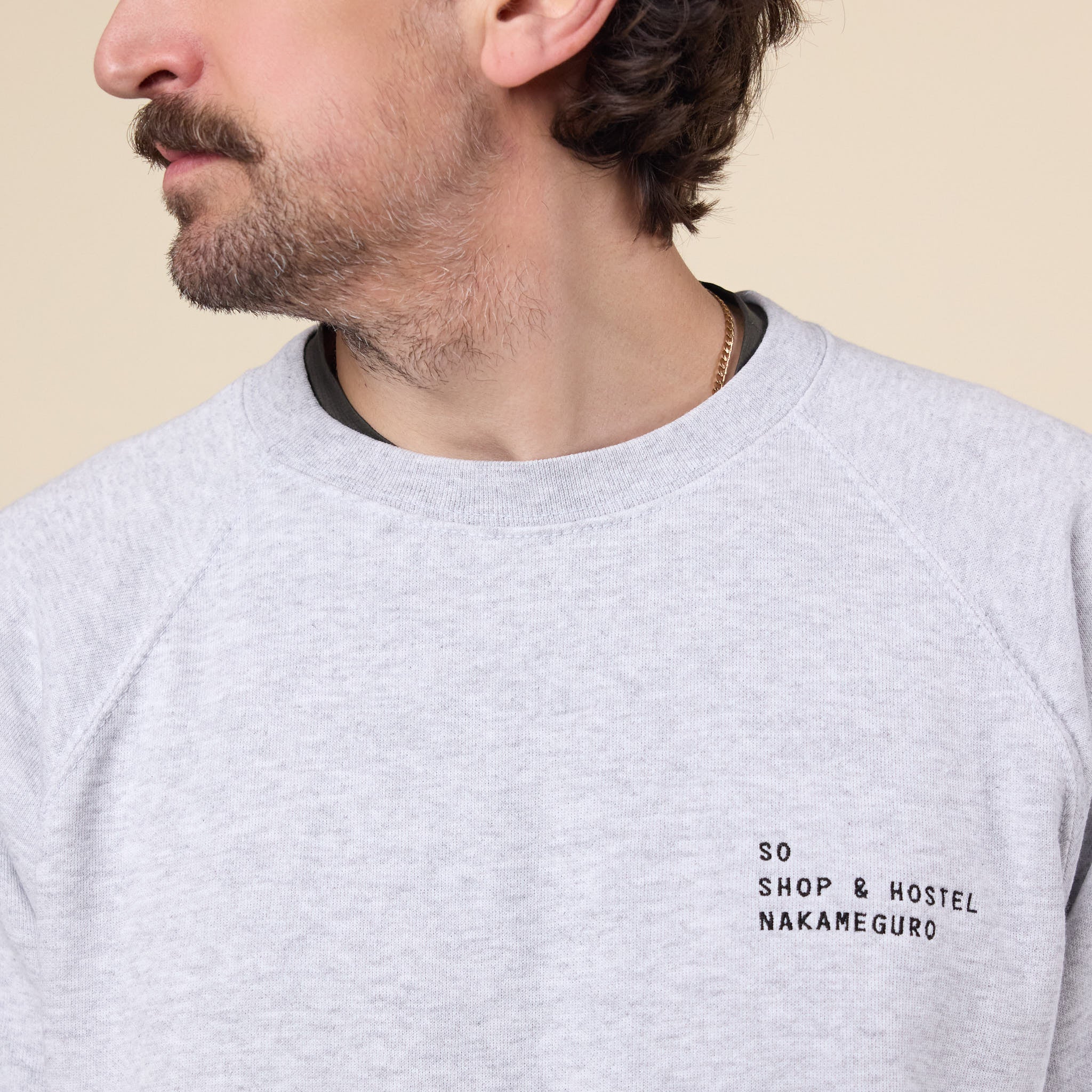 SO SHOP & HOSTEL NAKAMEGURO - Embroidered Sweatshirt - Grey