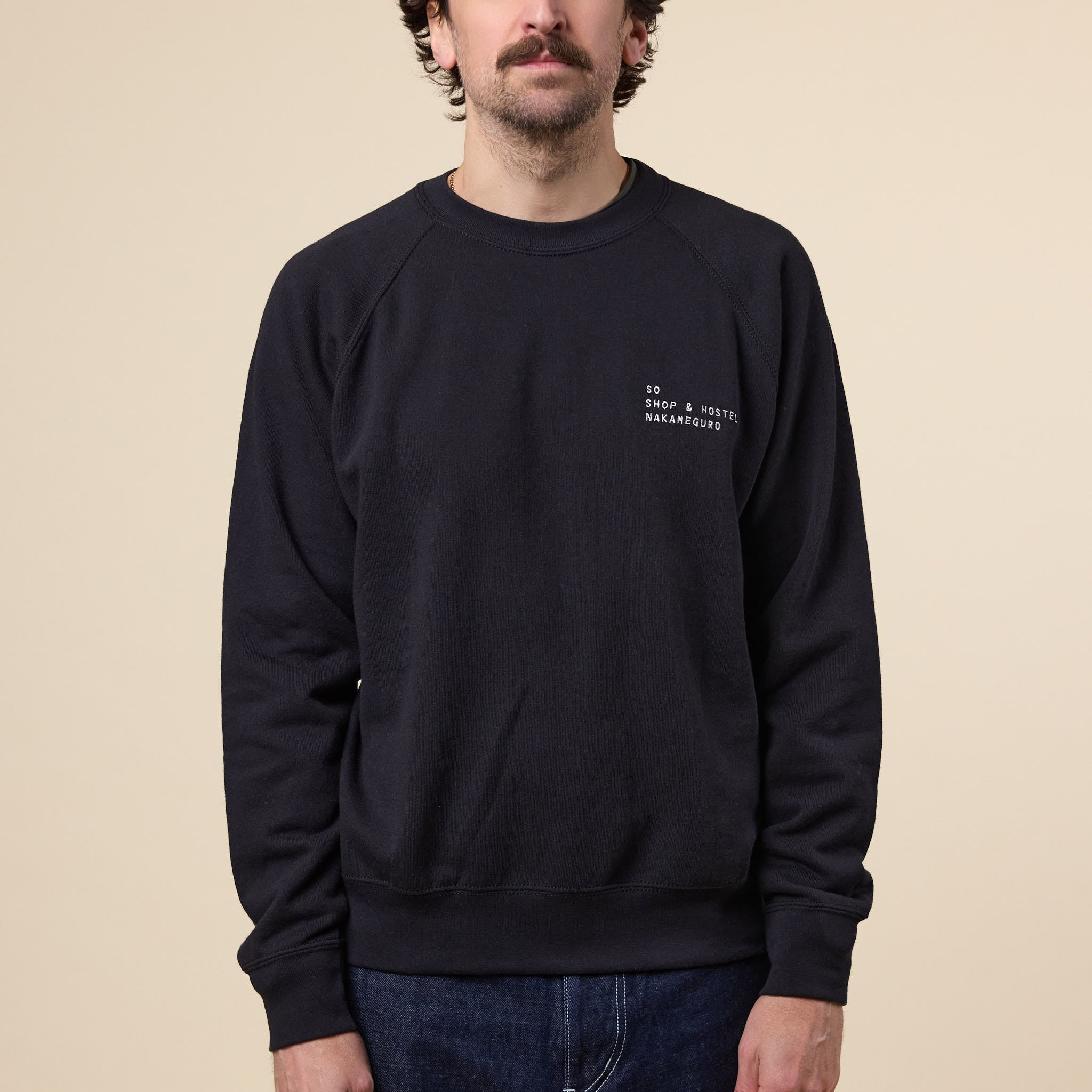 SO SHOP & HOSTEL NAKAMEGURO - Embroidered Sweatshirt - Black