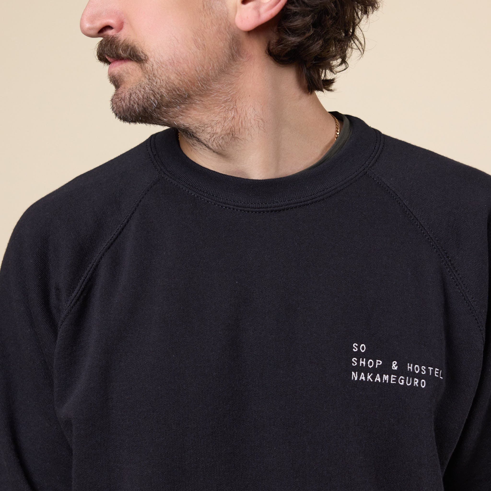 SO SHOP & HOSTEL NAKAMEGURO - Embroidered Sweatshirt - Black
