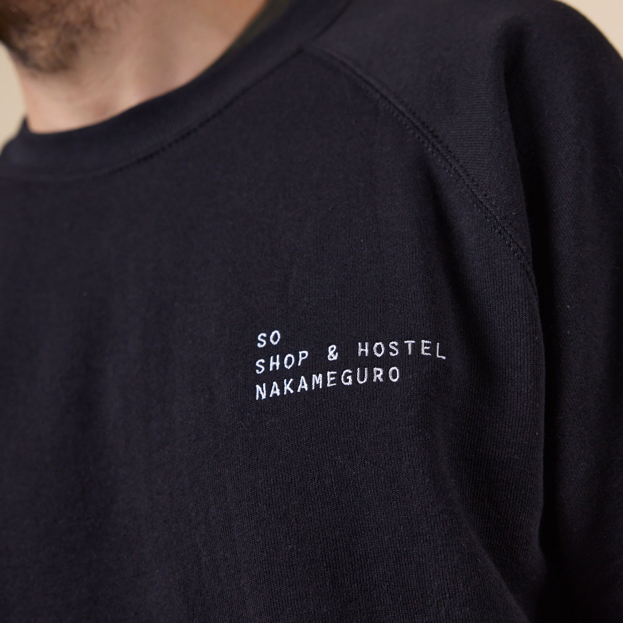 SO SHOP & HOSTEL NAKAMEGURO - Embroidered Sweatshirt - Black