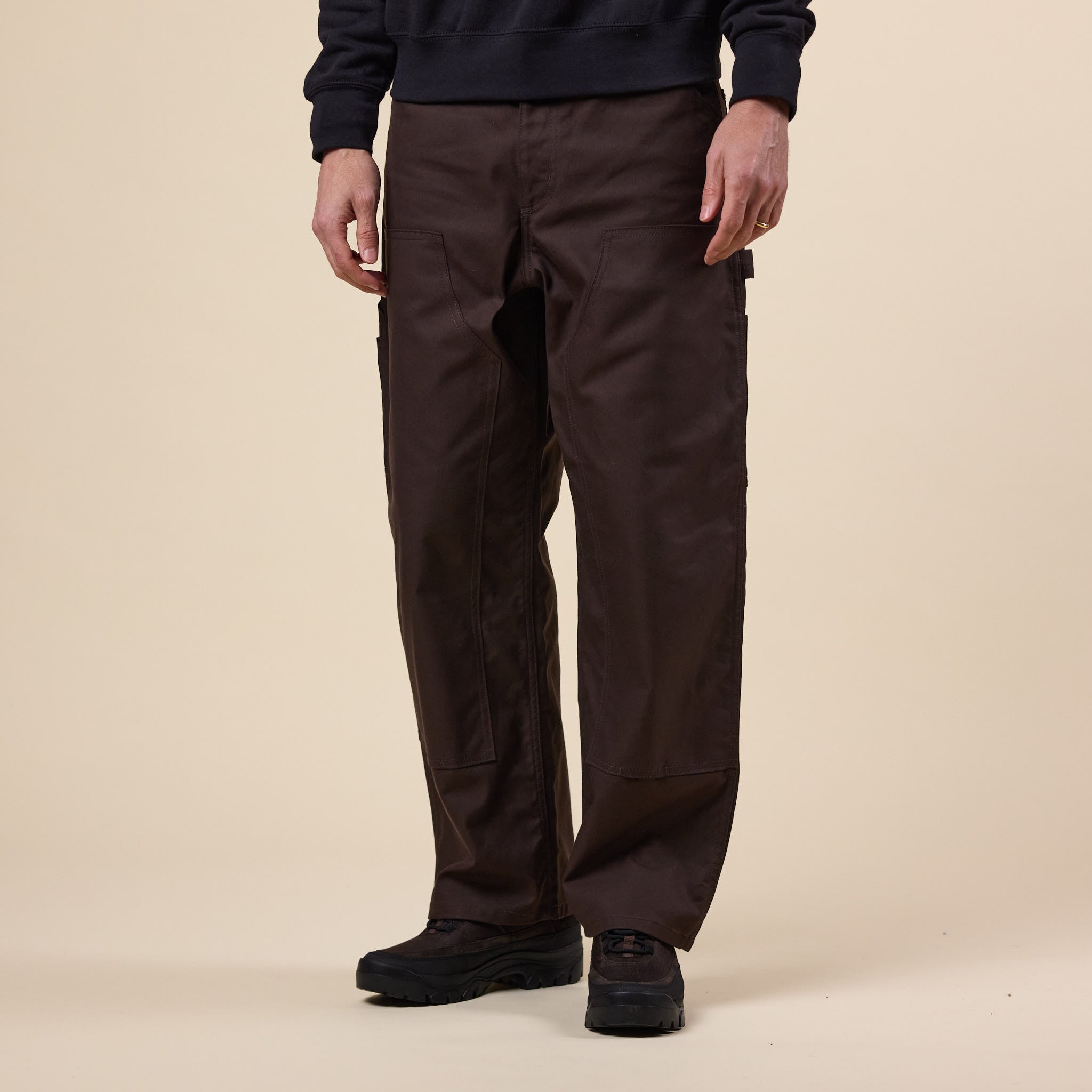 SO SHOP & HOSTEL NAKAMEGURO - Double Knee Painter Pants - Brown