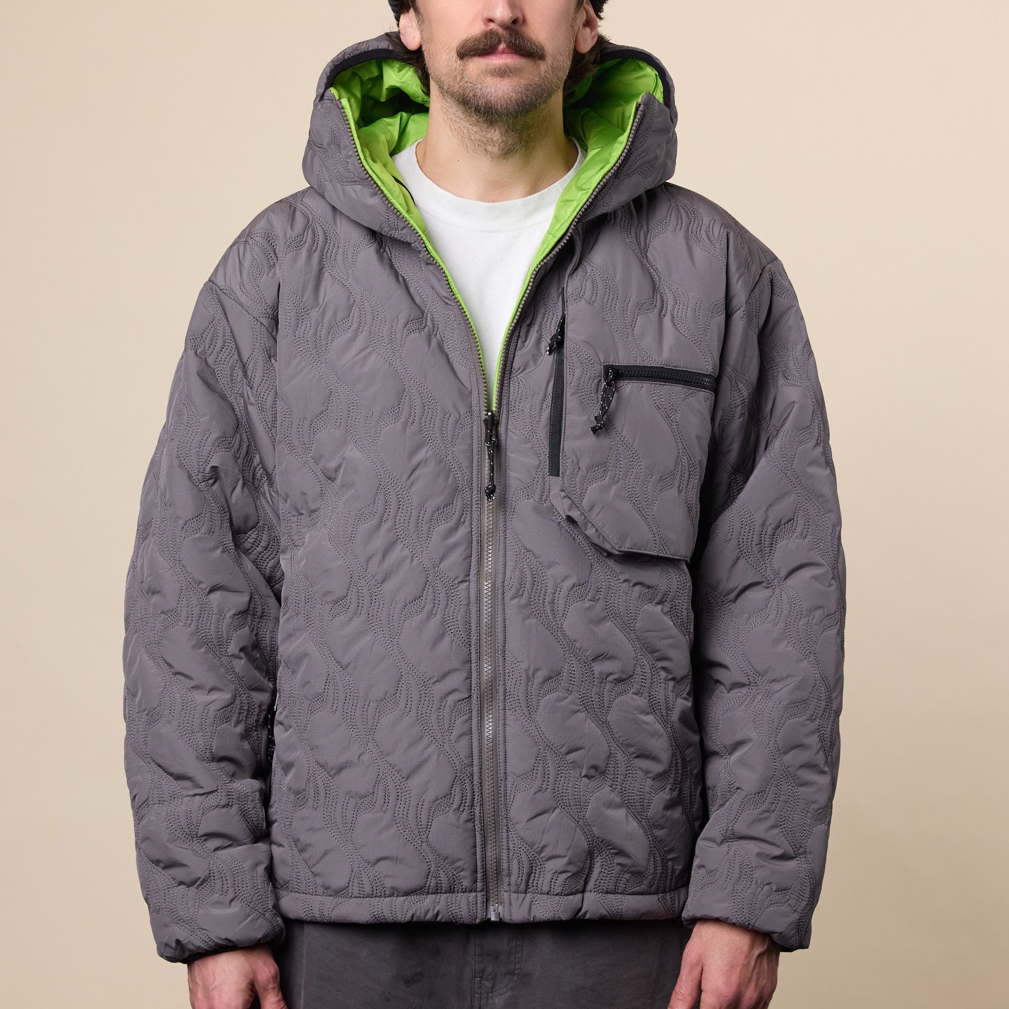 Cease - C's Parka Jacket - Steel / Gecko Green