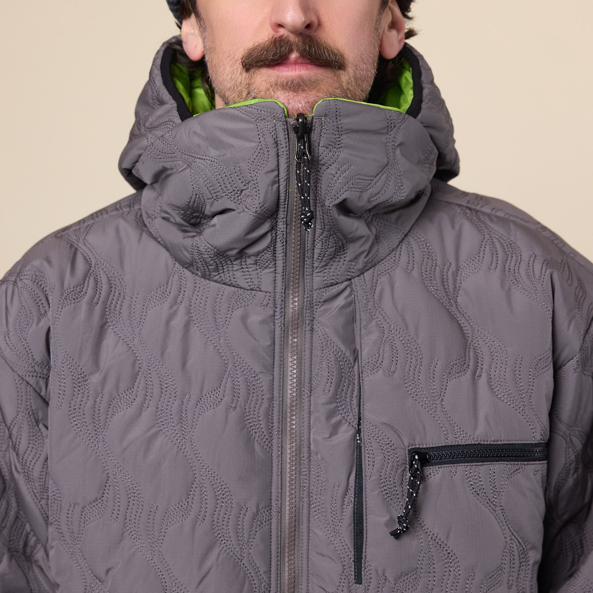Cease - C's Parka Jacket - Steel / Gecko Green