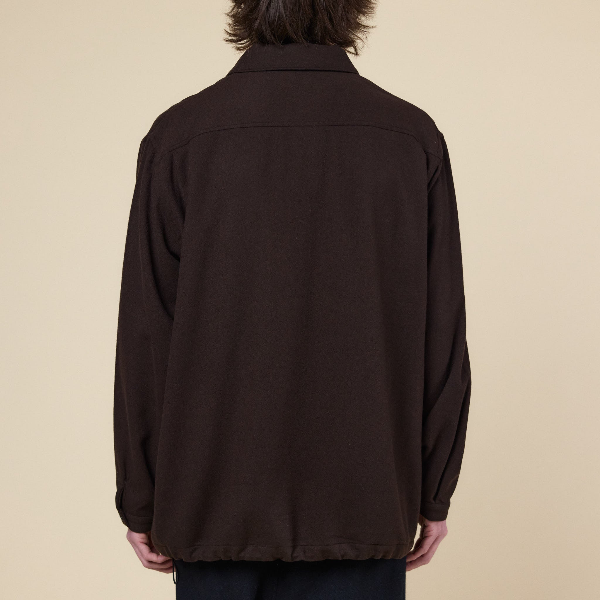 Still by Hand - Wool Pulover Shirt - Brown
