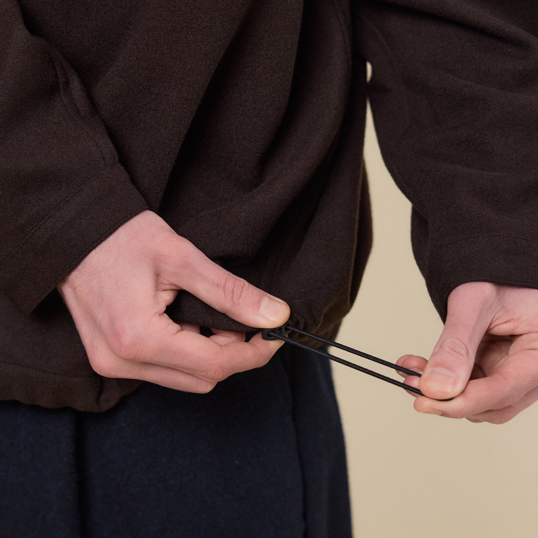 Still by Hand - Wool Pulover Shirt - Brown