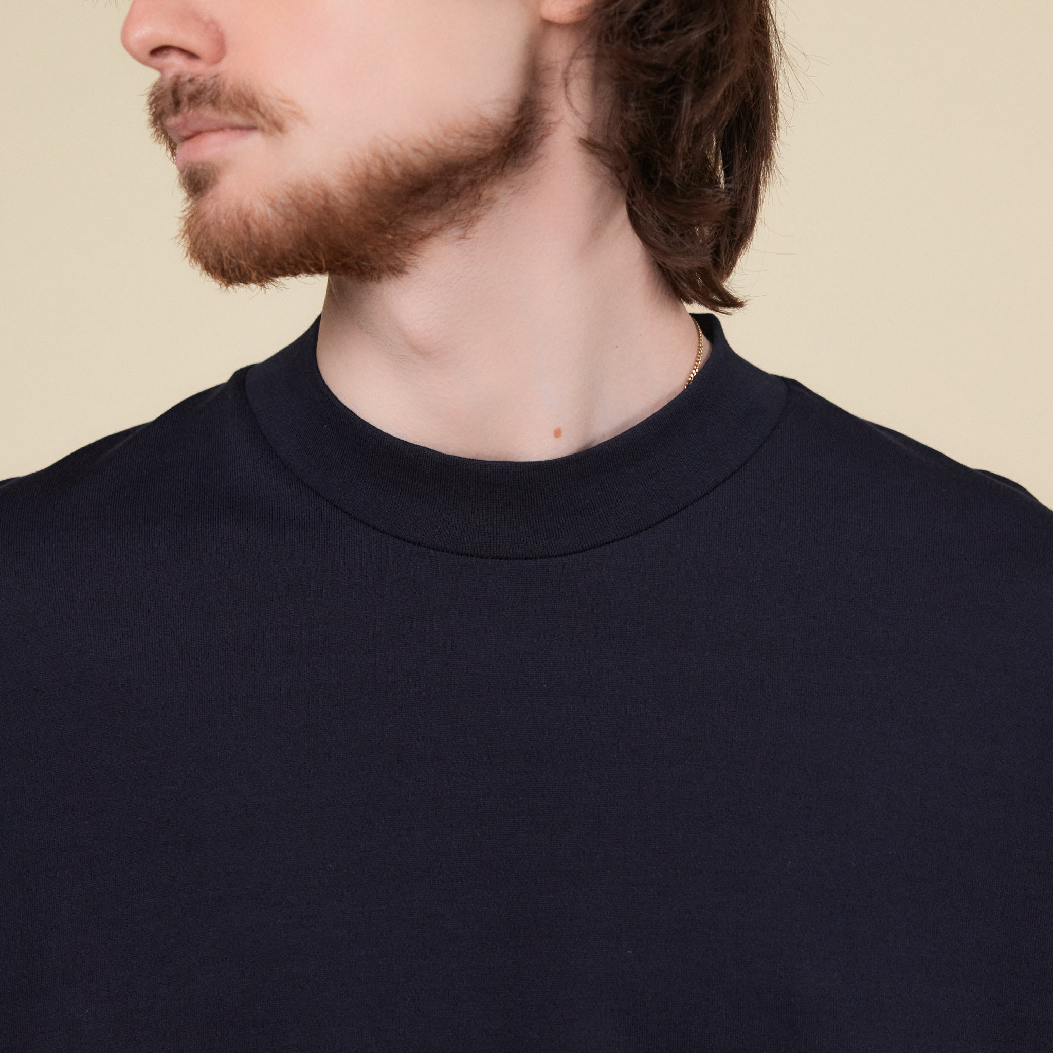 Still by Hand - Crew Neck T-Shirt - Black Navy