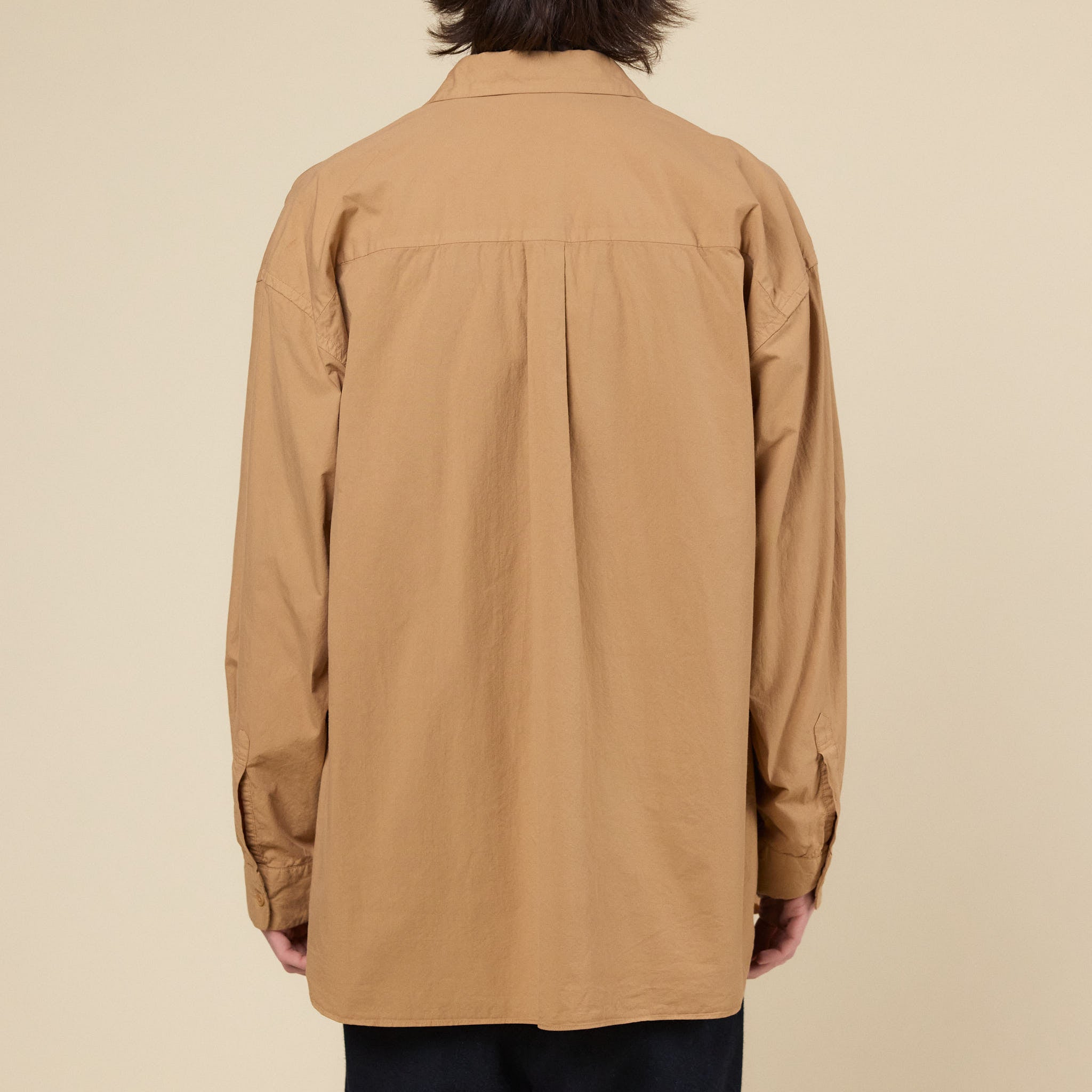 Still by Hand - Oversized Cotton Overshirt - Pale Orange