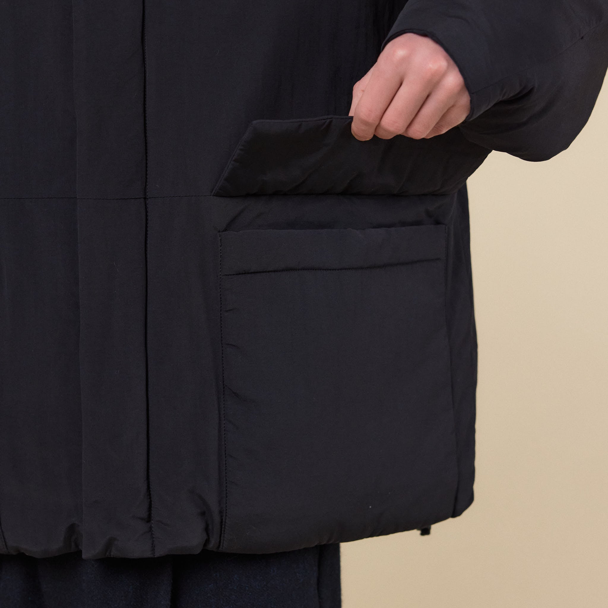 Still by Hand - Nylon Insulated Blouson Jacket - Black