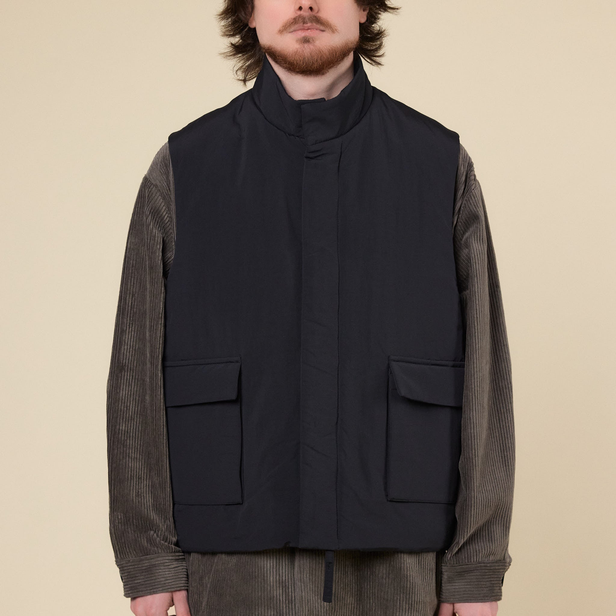 Still by Hand - Padded Vest Jacket - Black