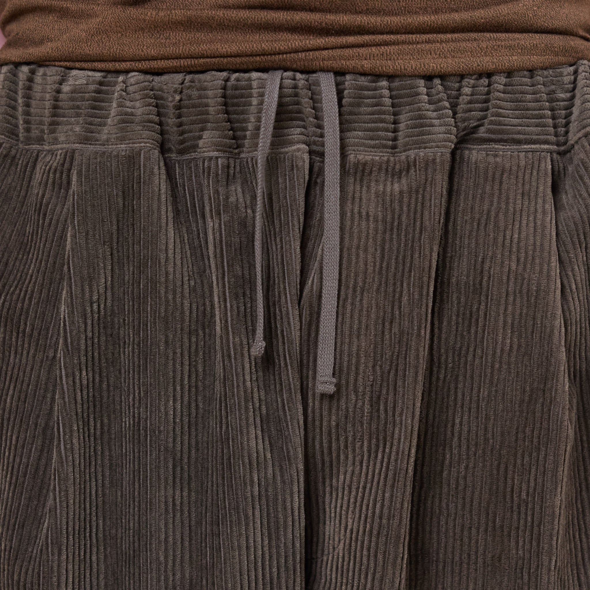 Still by Hand - Tapered Corduroy Pants - Khaki Brown