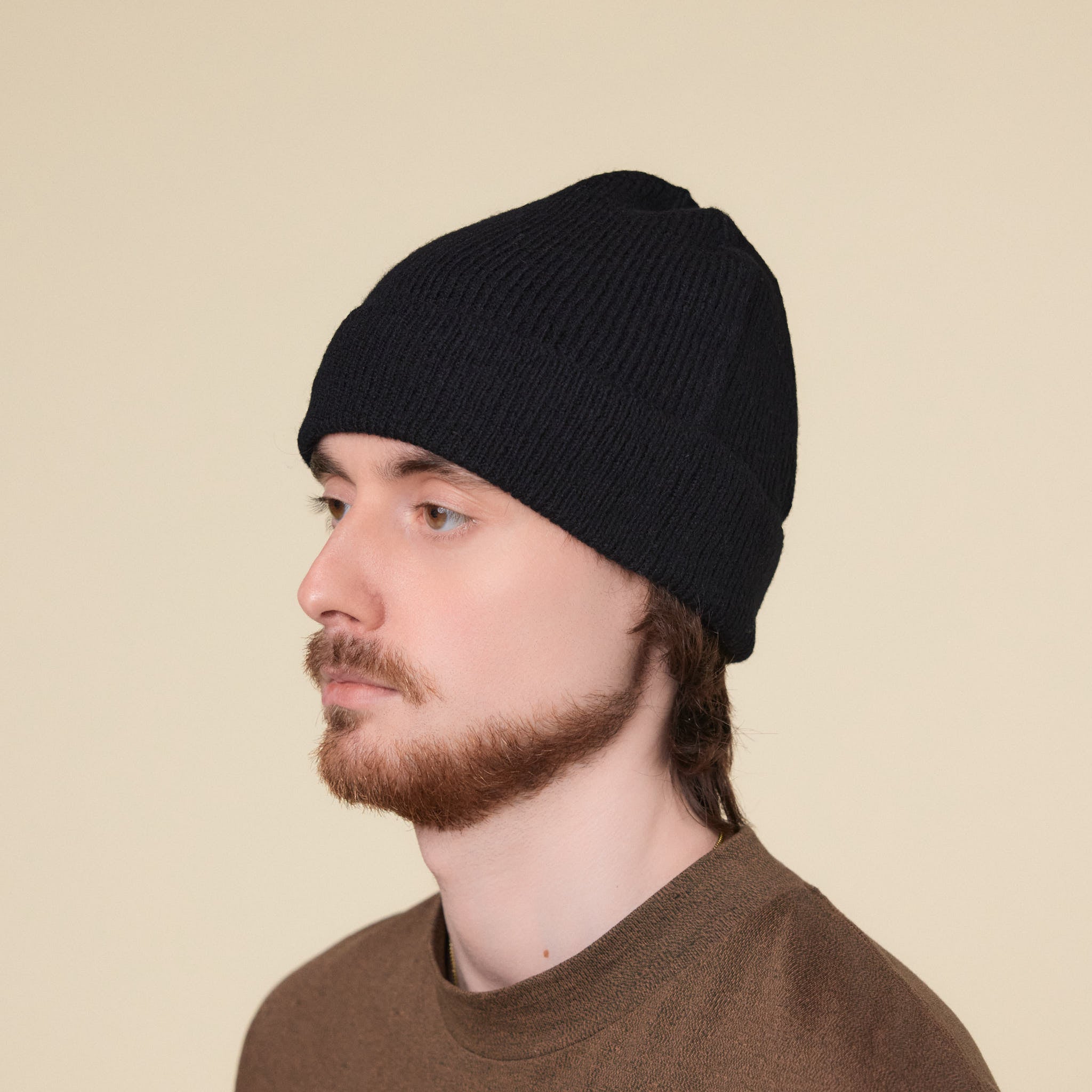 Still by Hand - Knitted Wool Cap - Black