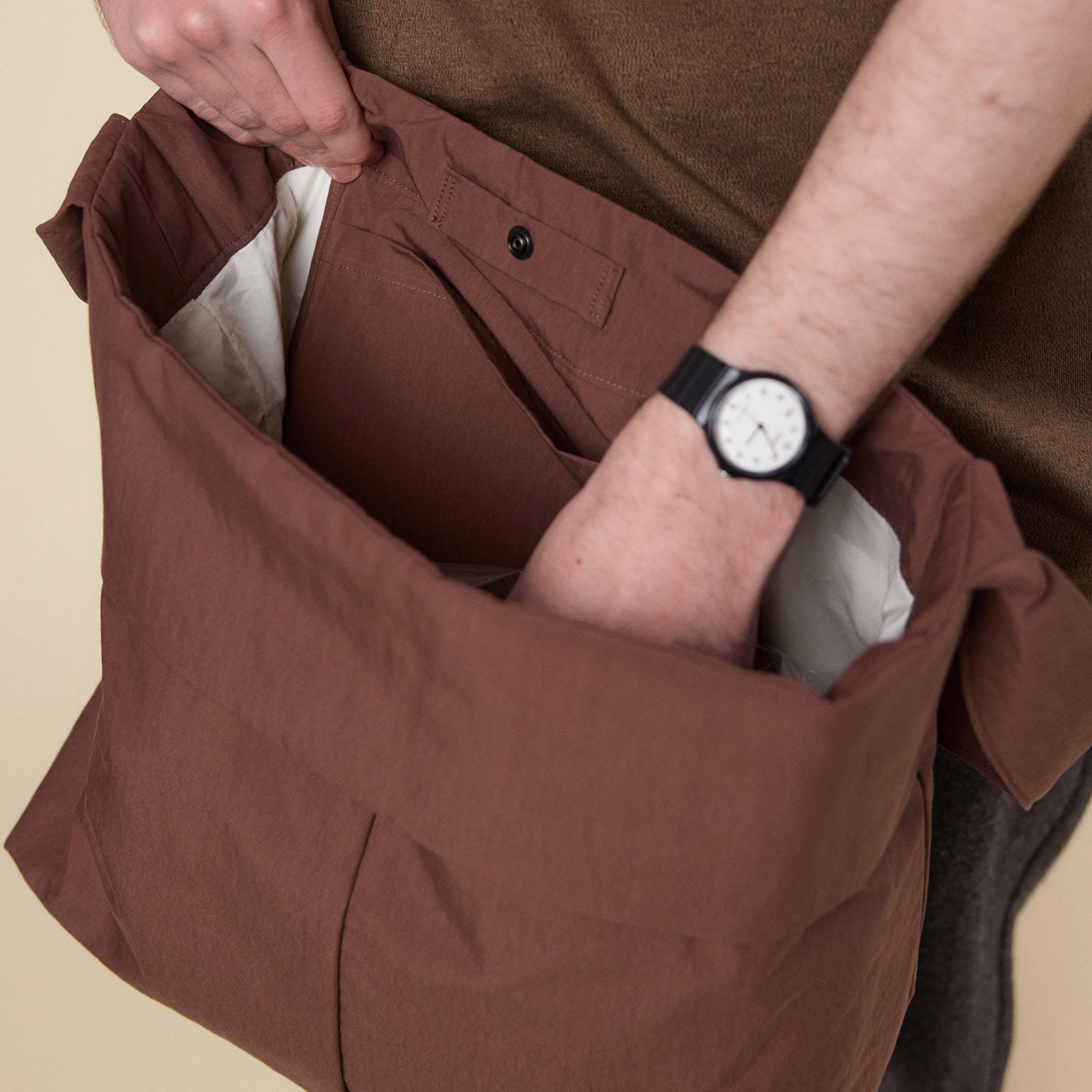 Still by Hand - Cross Body Bag - Marron Brown