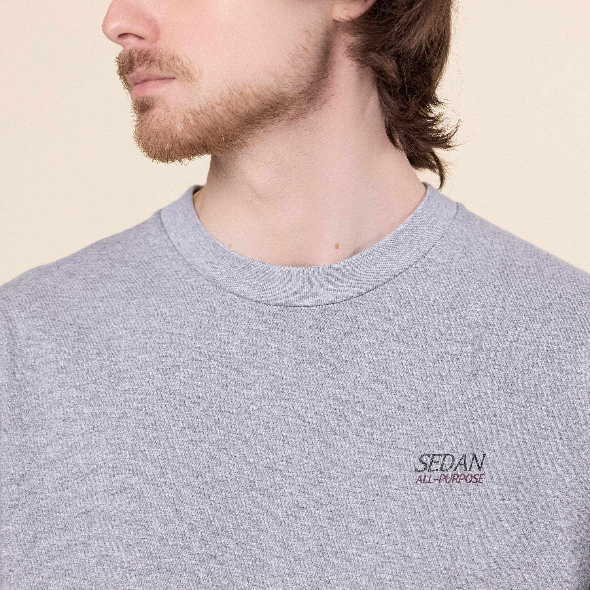 SEDAN ALL-PURPOSE - OG Logo Long Sleeve T-Shirt - Grey Marl