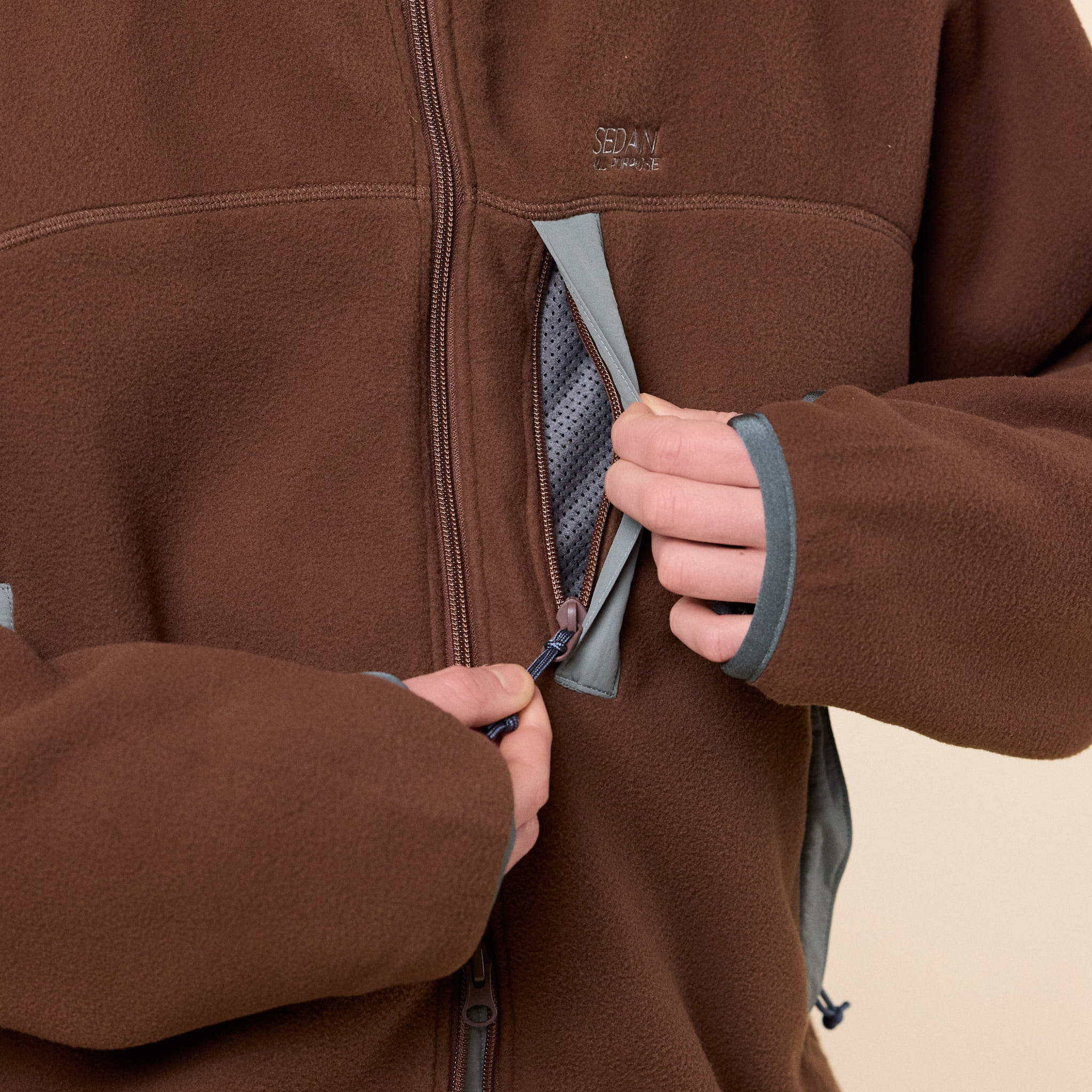 SEDAN ALL-PURPOSE - Full Zip Fleece Jacket - Brown