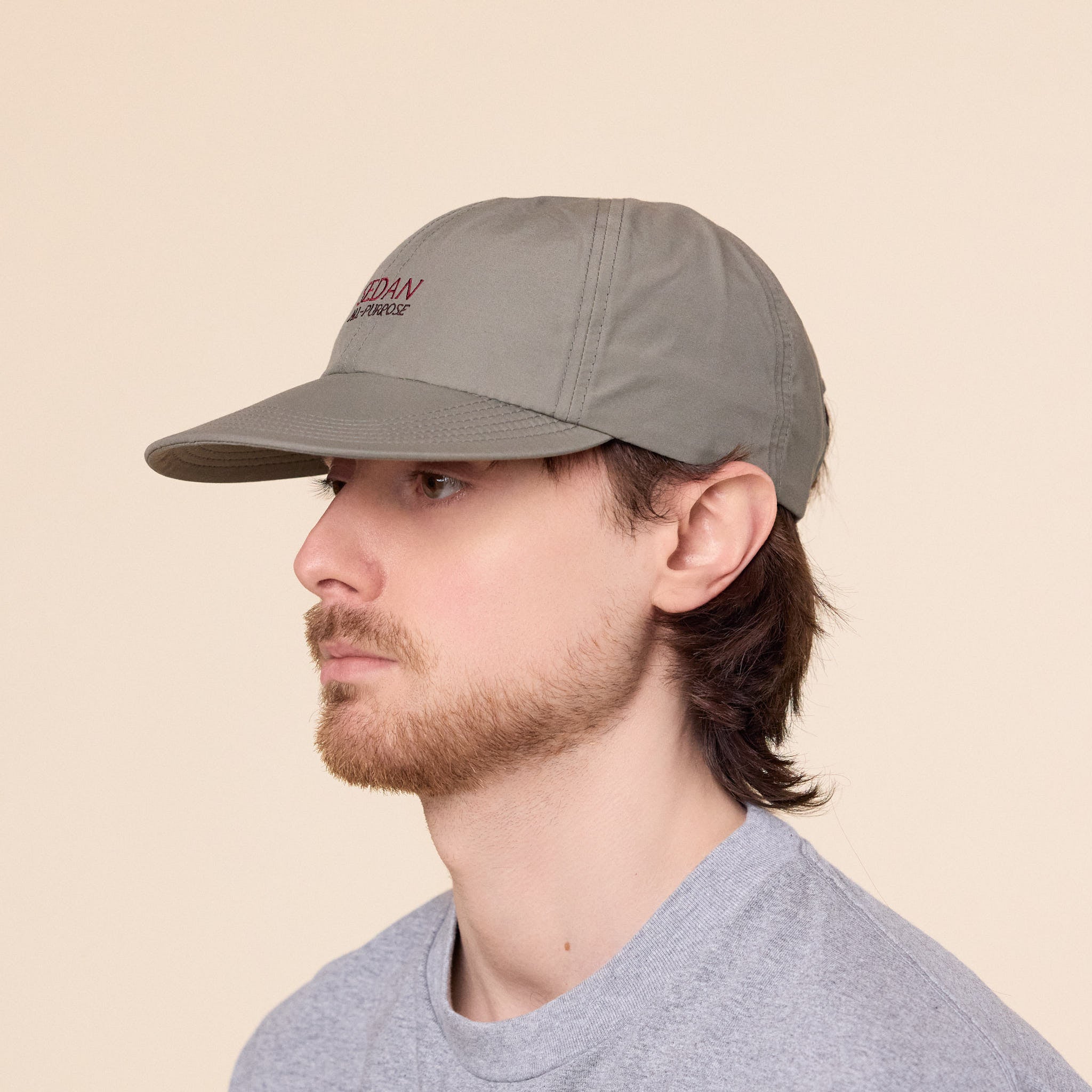 SEDAN ALL-PURPOSE - Tech Logo Cotton Nylon Camp Cap - Khaki