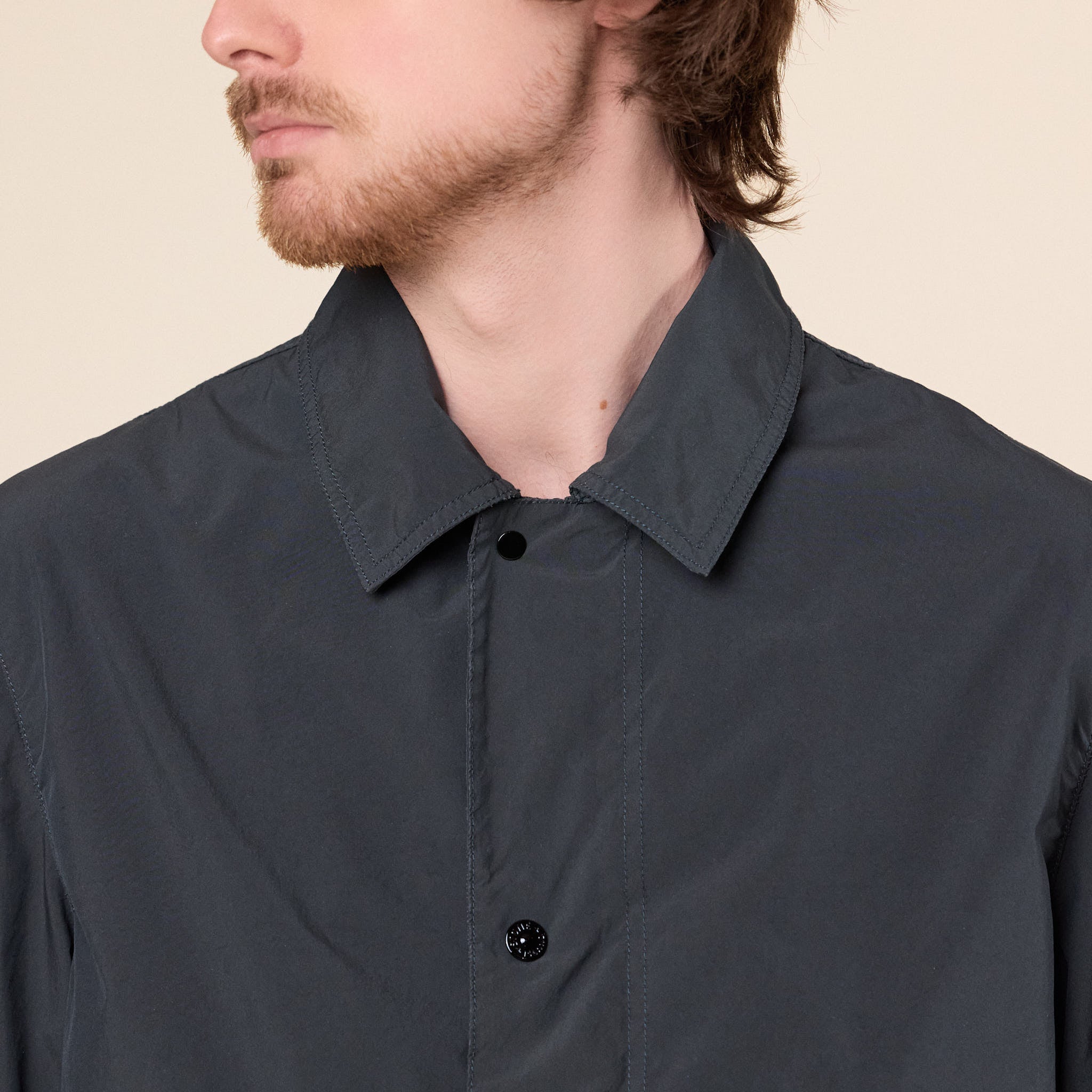 Stone Island - Light Compact Touch Poly-TC Car Coat - Charcoal Grey