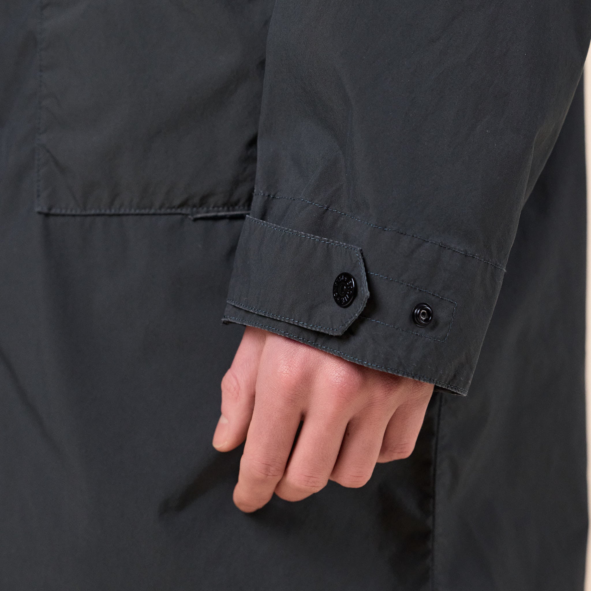 Stone Island - Light Compact Touch Poly-TC Car Coat - Charcoal Grey