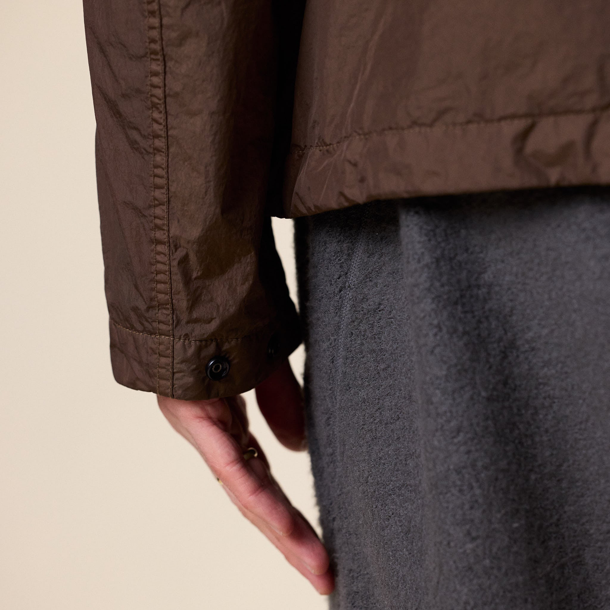 Stone Island - Crinkle Reps NY Hooded Jacket - Umber (Brown)