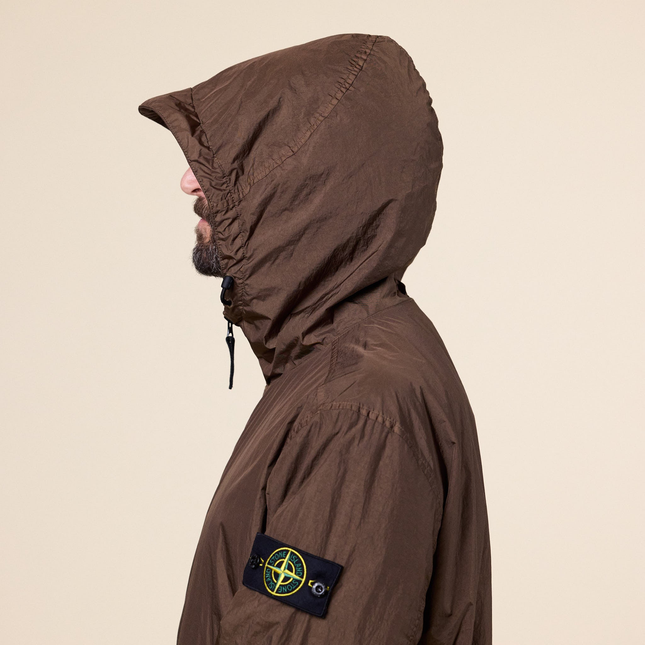 Stone Island - Crinkle Reps NY Hooded Jacket - Umber (Brown)