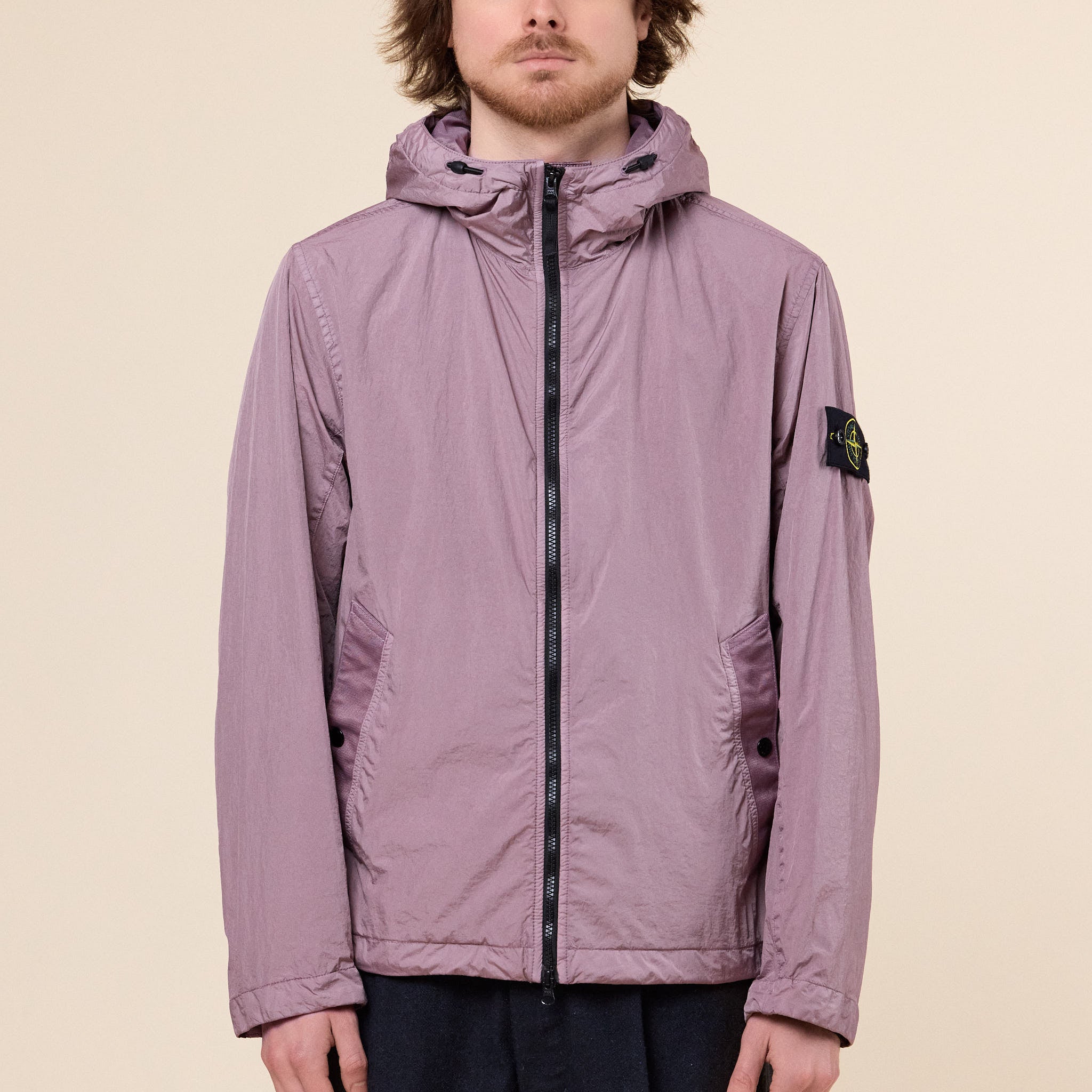 Stone Island - Crinkle Reps NY Hooded Jacket - Purple Grey