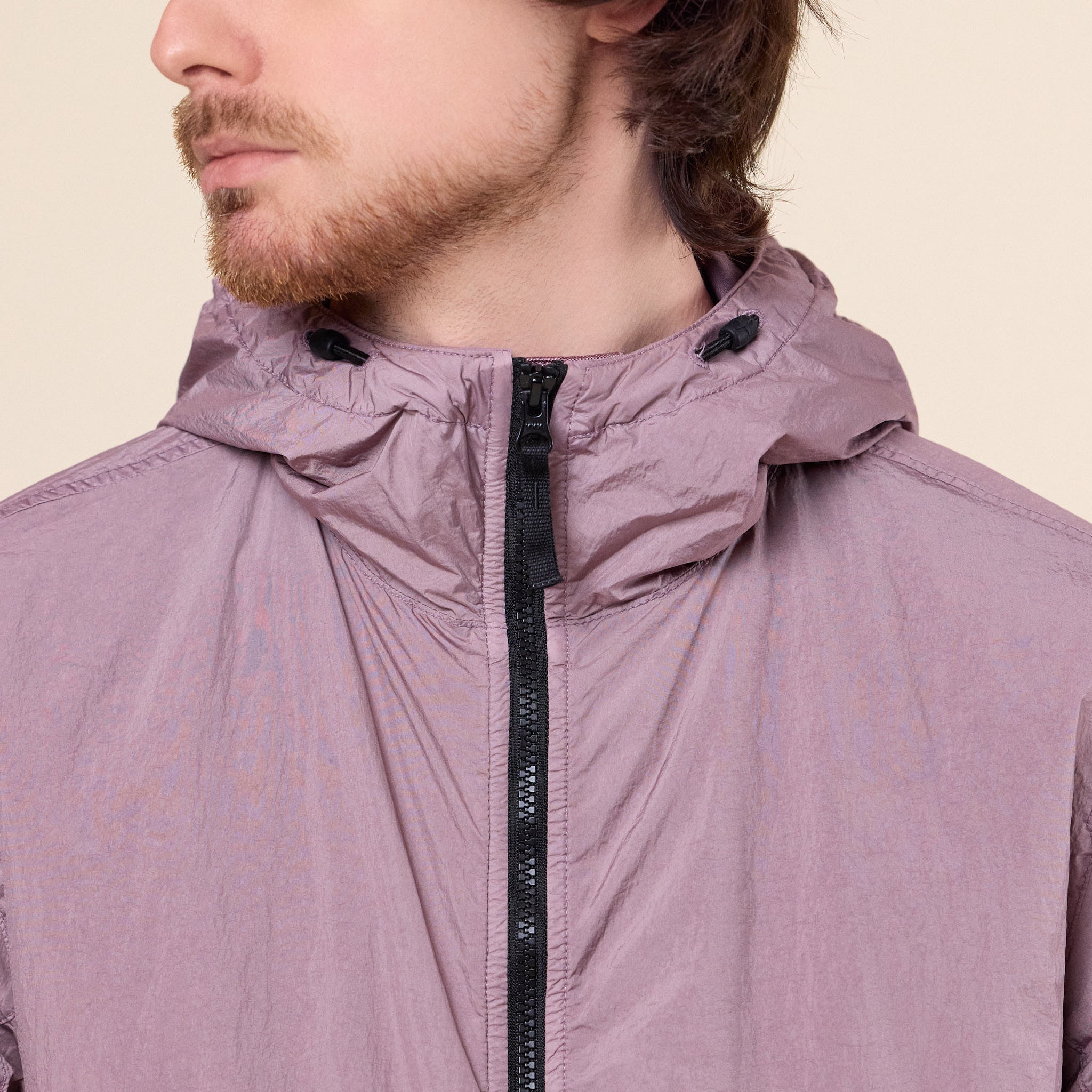 Stone Island - Crinkle Reps NY Hooded Jacket - Purple Grey
