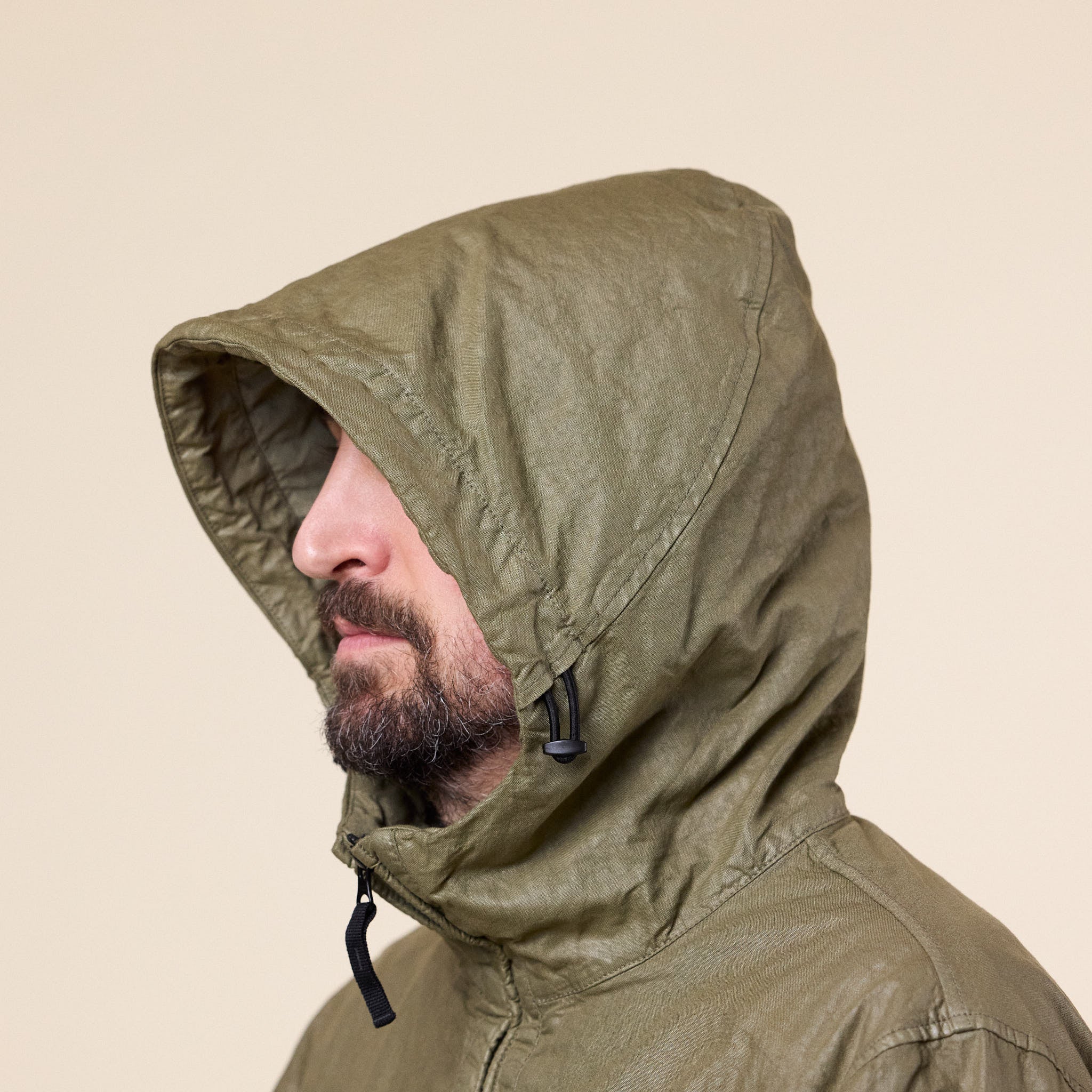 Stone Island - Organic Look Nylon Panama-TC Hooded Jacket - Military Green