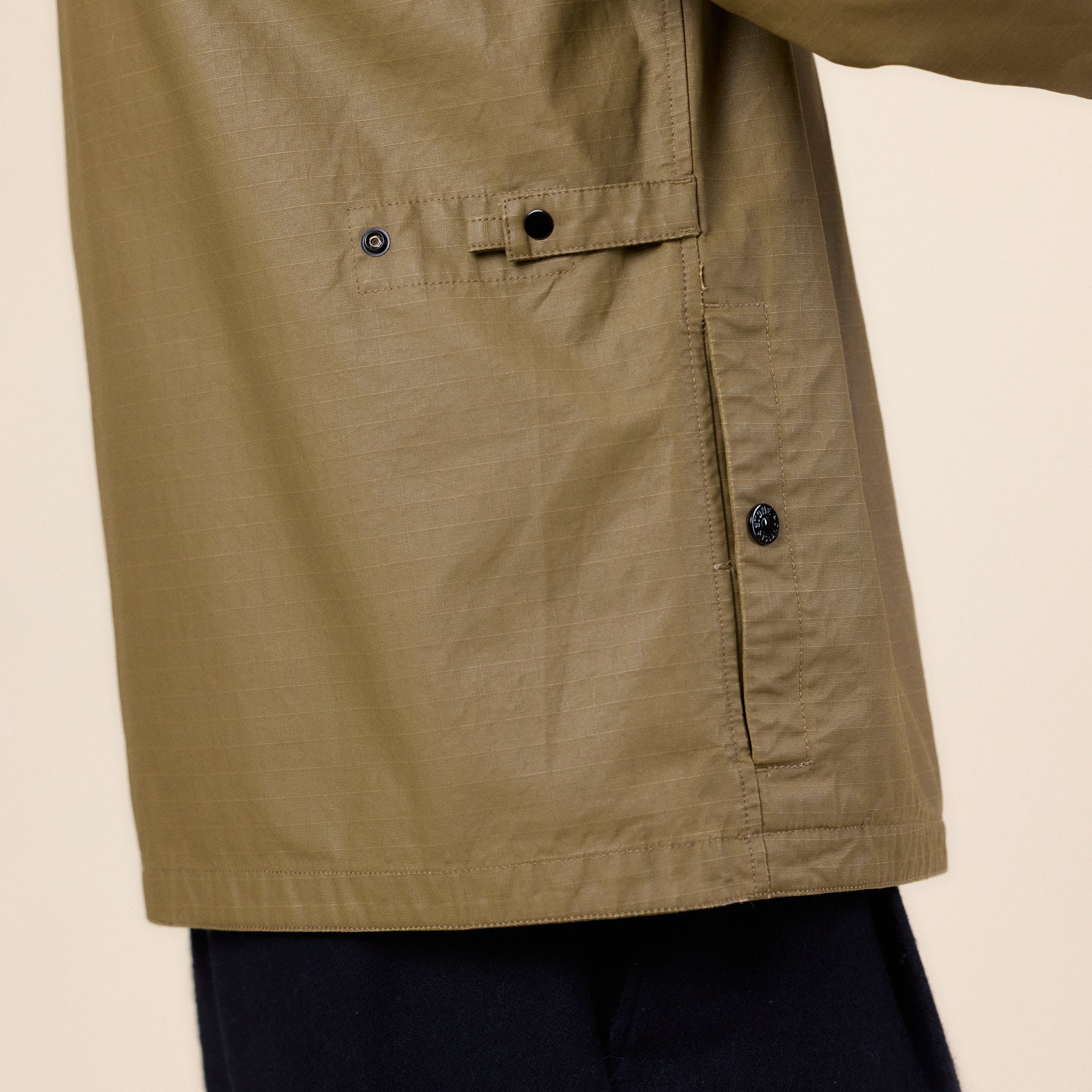 Stone Island - Double Coated Cotton Rip-Stop Over-Shirt - Military Green